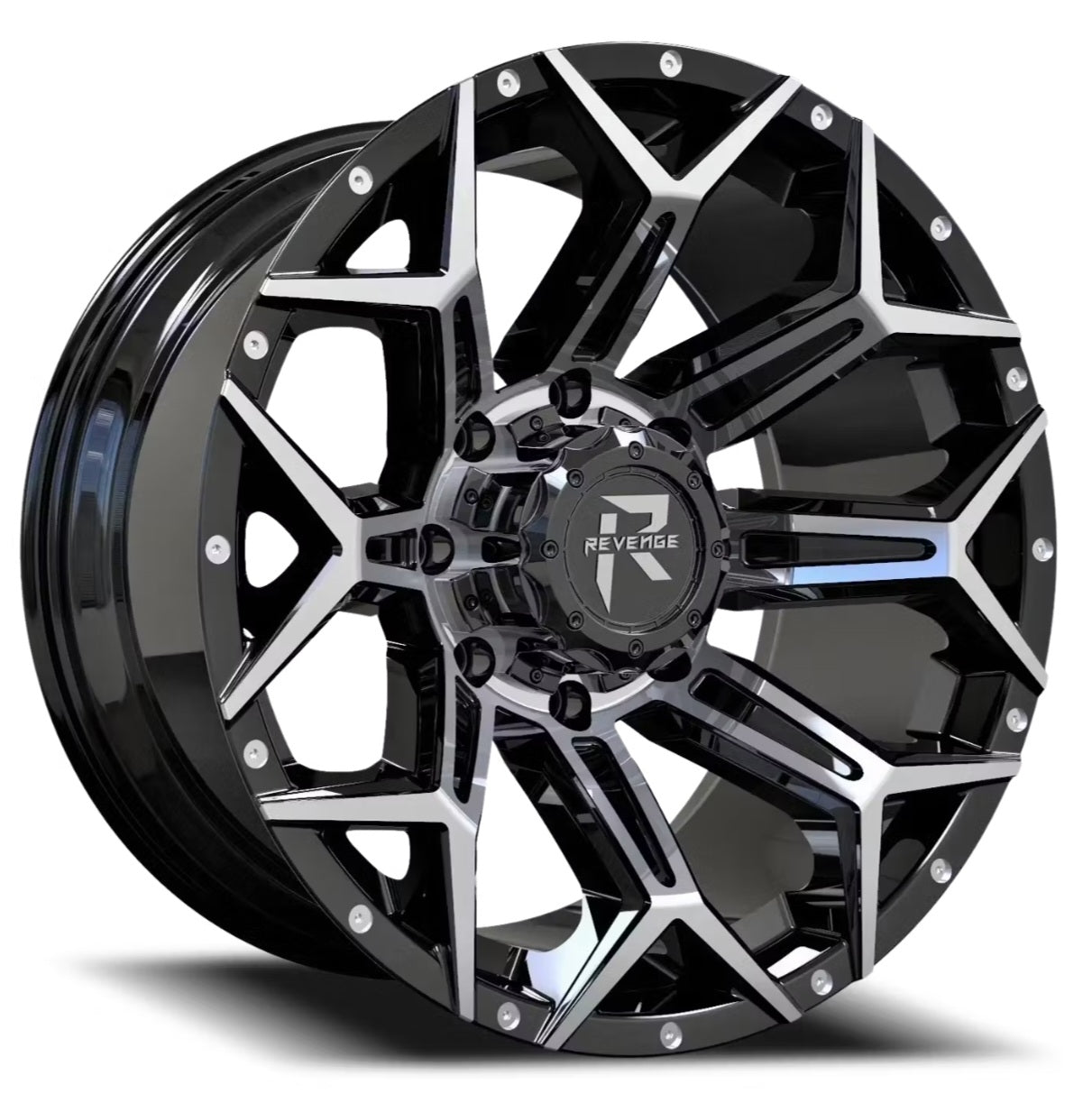REVENGE RV - 202 20X10 5x150 - 5x139.7 BLACK MACHINED - Gun Hill Tire House (WTW - WHOLESALE TIRES & WHEELS)