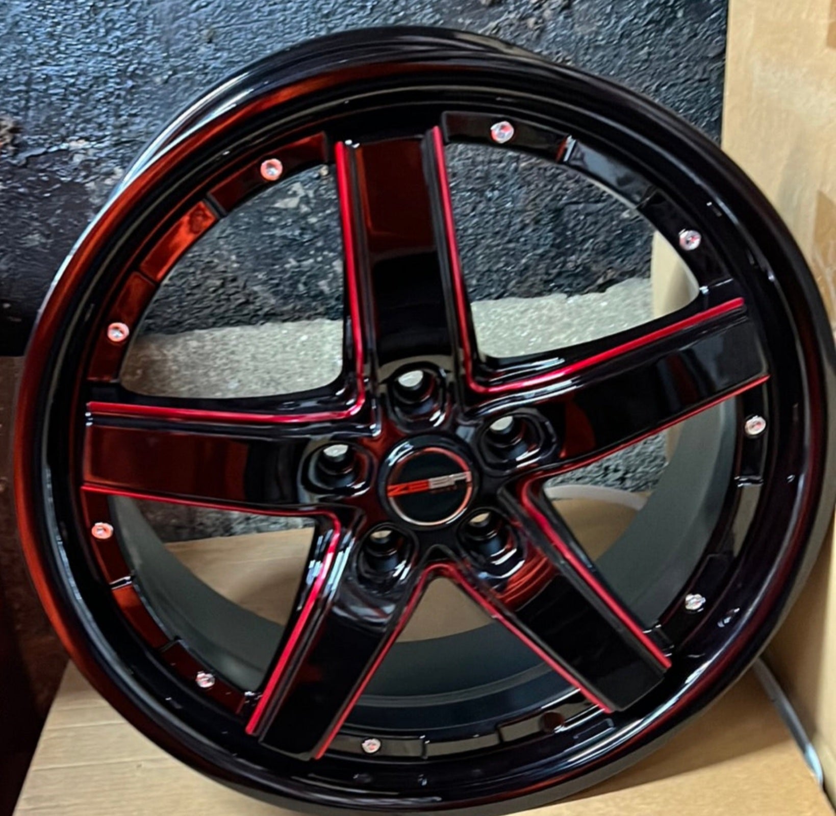 GWG G40 DRIFT 18x8 5x4.5 GLOSS BLACK RED MILL - Gun Hill Tire House (WTW - WHOLESALE TIRES & WHEELS)
