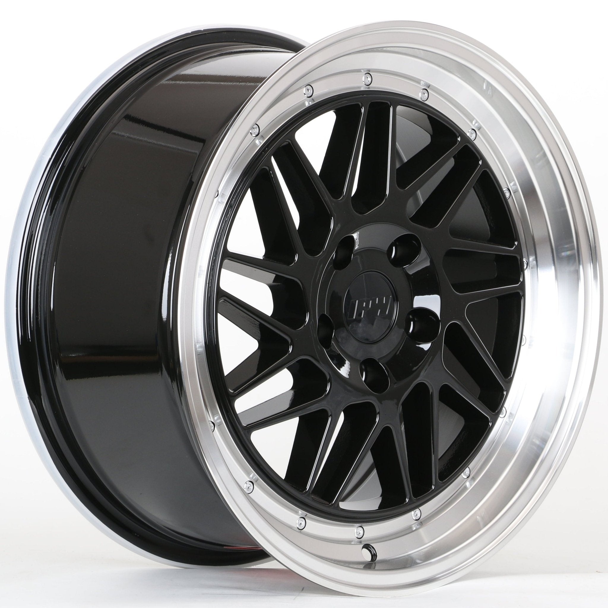 W010 1701 Black Machined Lip 17x8.0 ET35 5x114.3 CB73.1 C030IPW - B - Gun Hill Tire House (WTW - WHOLESALE TIRES & WHEELS)