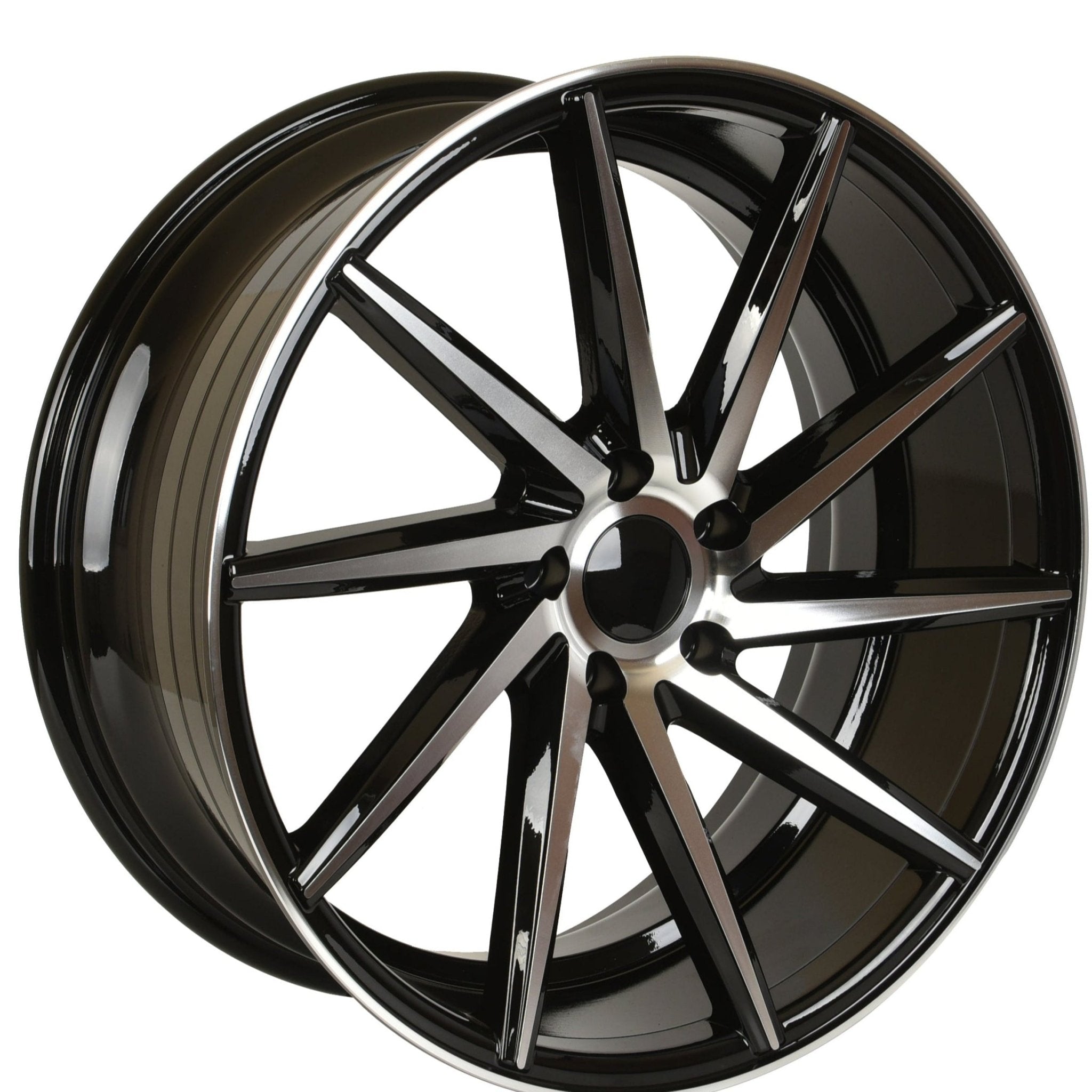 W013 1059 Black Machined Face 20x8.5 ET35 5x112/114.3 CB73.1 MB - 1582 - Gun Hill Tire House (WTW - WHOLESALE TIRES & WHEELS)