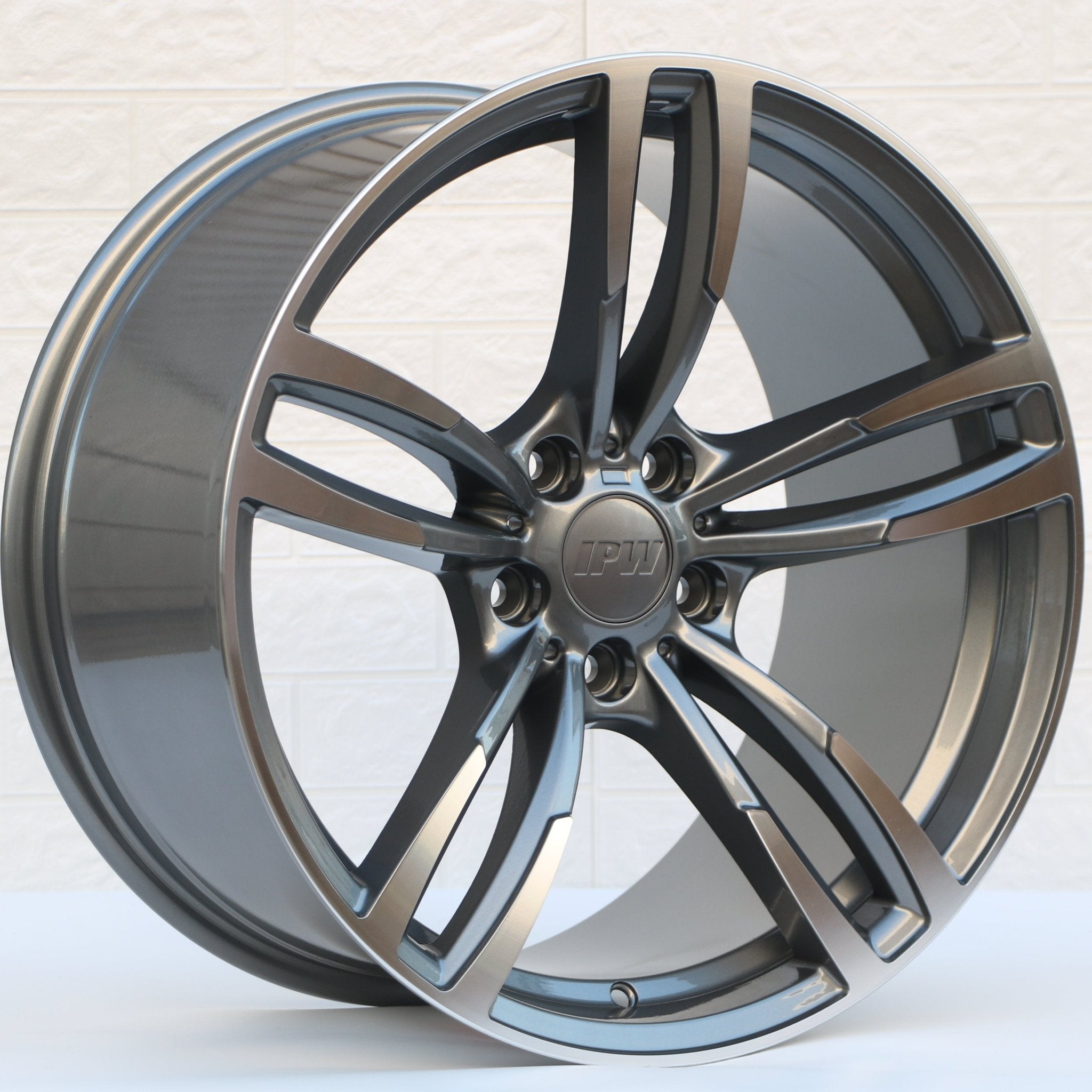 W1121 Gunmetal Machined Face 19x9.5 ET35 5x120 CB72.56 - Gun Hill Tire House (WTW - WHOLESALE TIRES & WHEELS)
