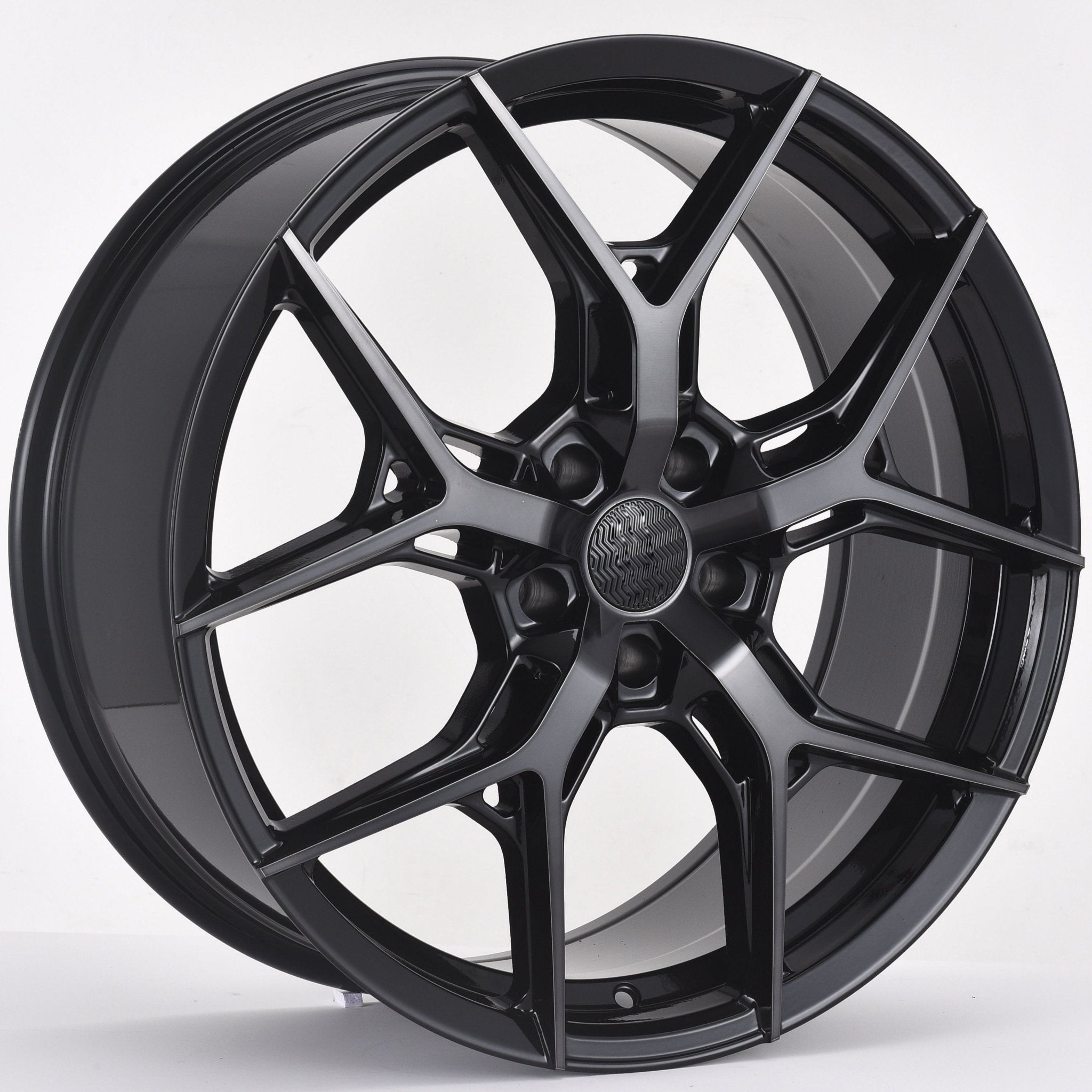 W1500 1696 Gloss Black 22x9.5 ET35 5x112/114.3 CB73.1 - Gun Hill Tire House (WTW - WHOLESALE TIRES & WHEELS)