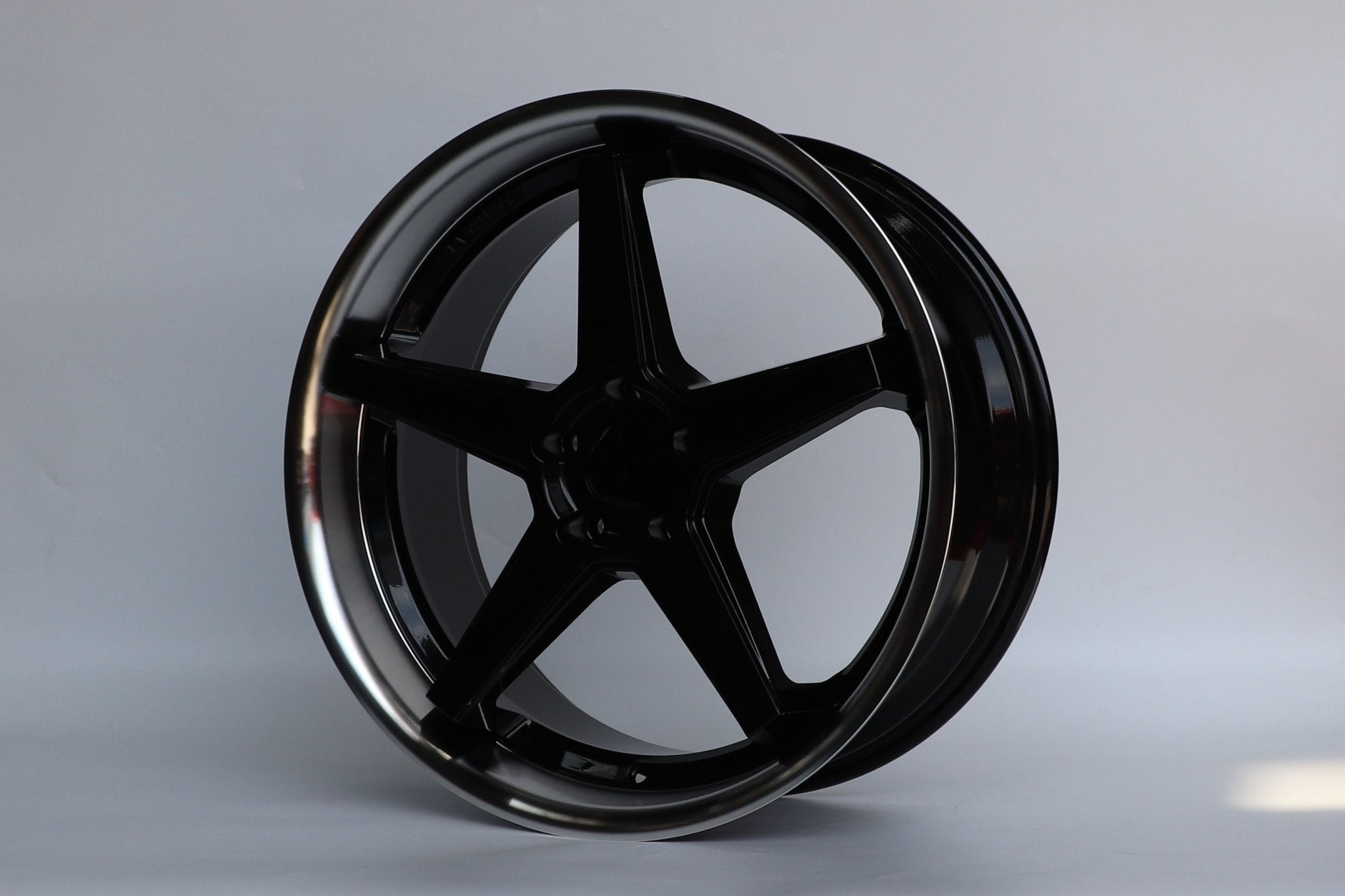 W1501 D1680 Black Machined Lip 20x9.0 ET35 5x112/114.3 CB73.1 - Gun Hill Tire House (WTW - WHOLESALE TIRES & WHEELS)