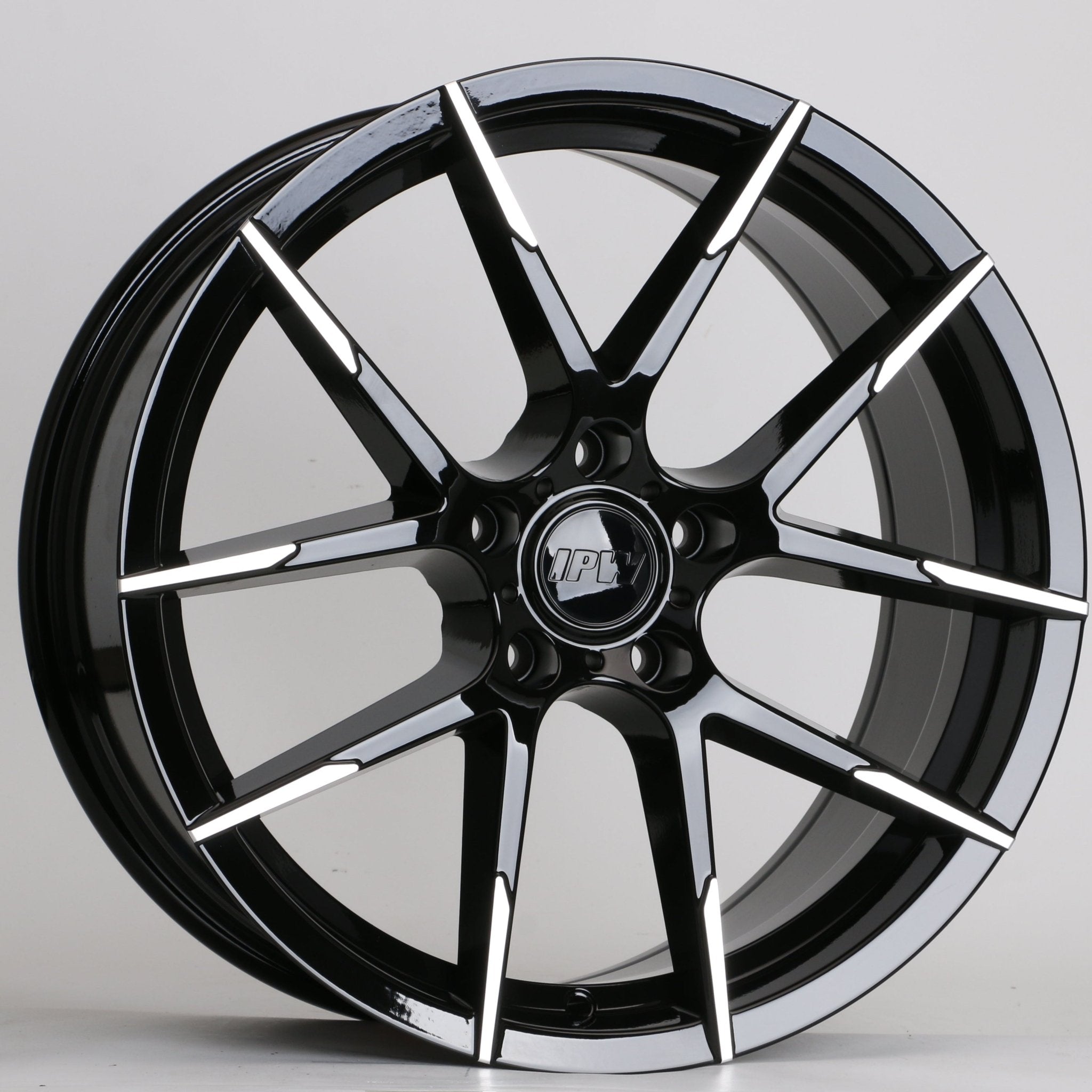 W1504 1641 Black Machined Face 18x8.5 ET35 5x114.3 CB73.1 - Gun Hill Tire House (WTW - WHOLESALE TIRES & WHEELS)