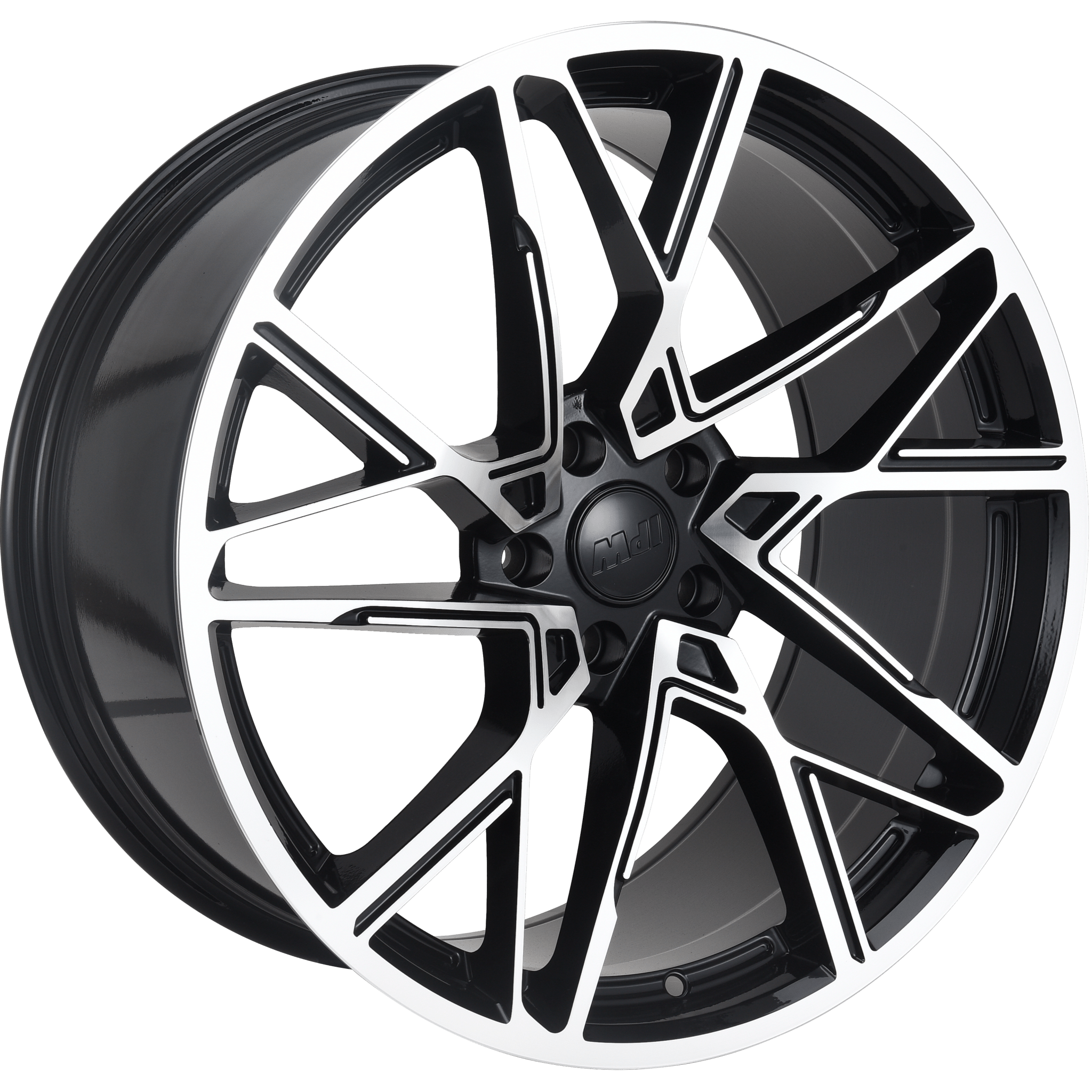 W1507 1463 Black Machined Face 20x8.5 Et35 5x114.3 CB73.1 - Gun Hill Tire House (WTW - WHOLESALE TIRES & WHEELS)