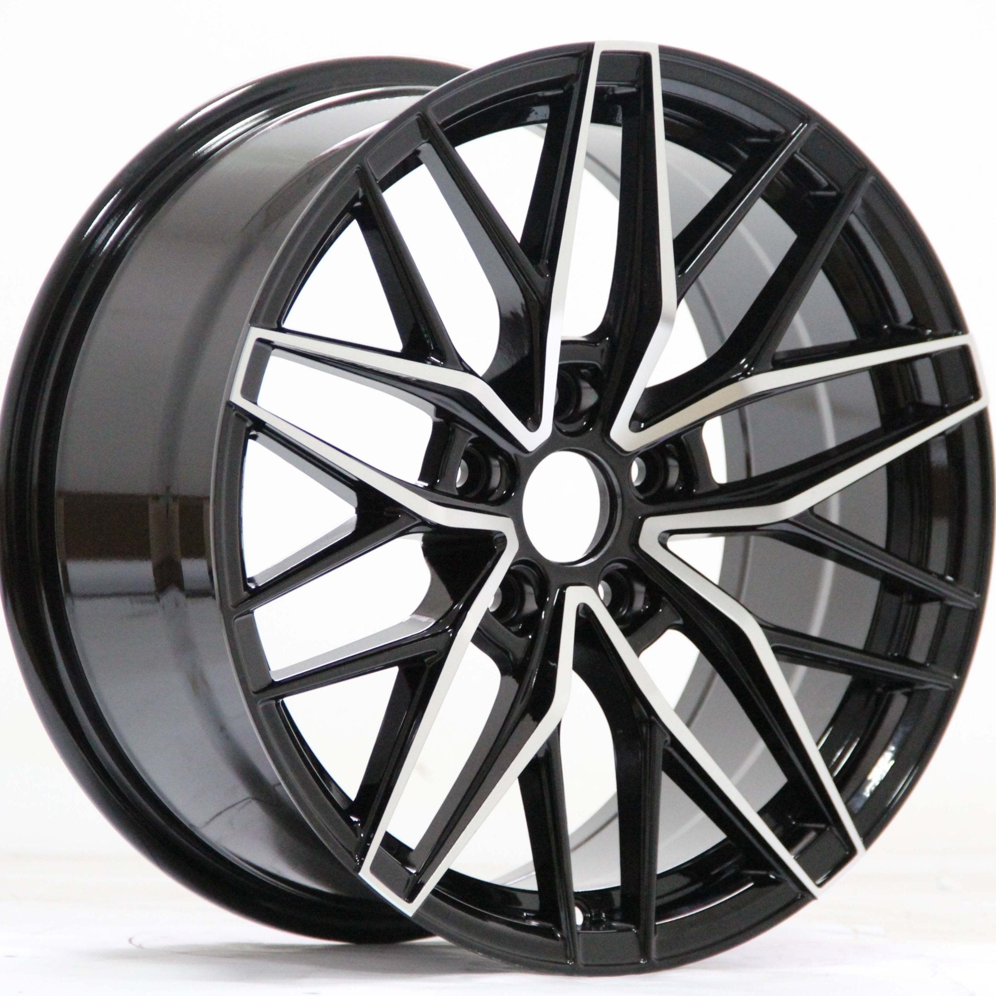 W1513 Black Machined Face 18x8.0 Et35 5x114.3 CB73.1 - Gun Hill Tire House (WTW - WHOLESALE TIRES & WHEELS)