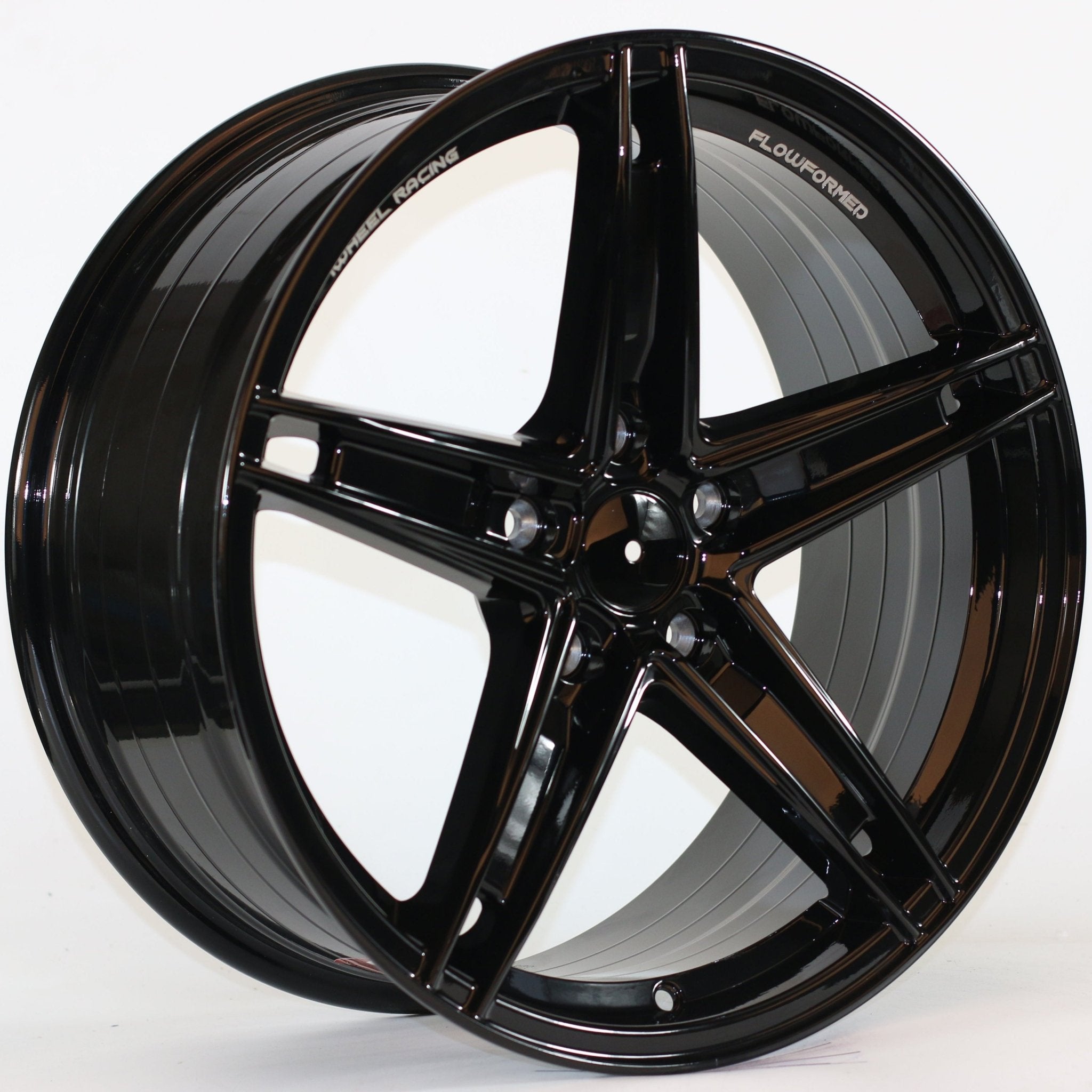 W1546 IVF - 411 Gloss Black 18x8.0 ET35 5x114.3 CB73.1 - Gun Hill Tire House (WTW - WHOLESALE TIRES & WHEELS)