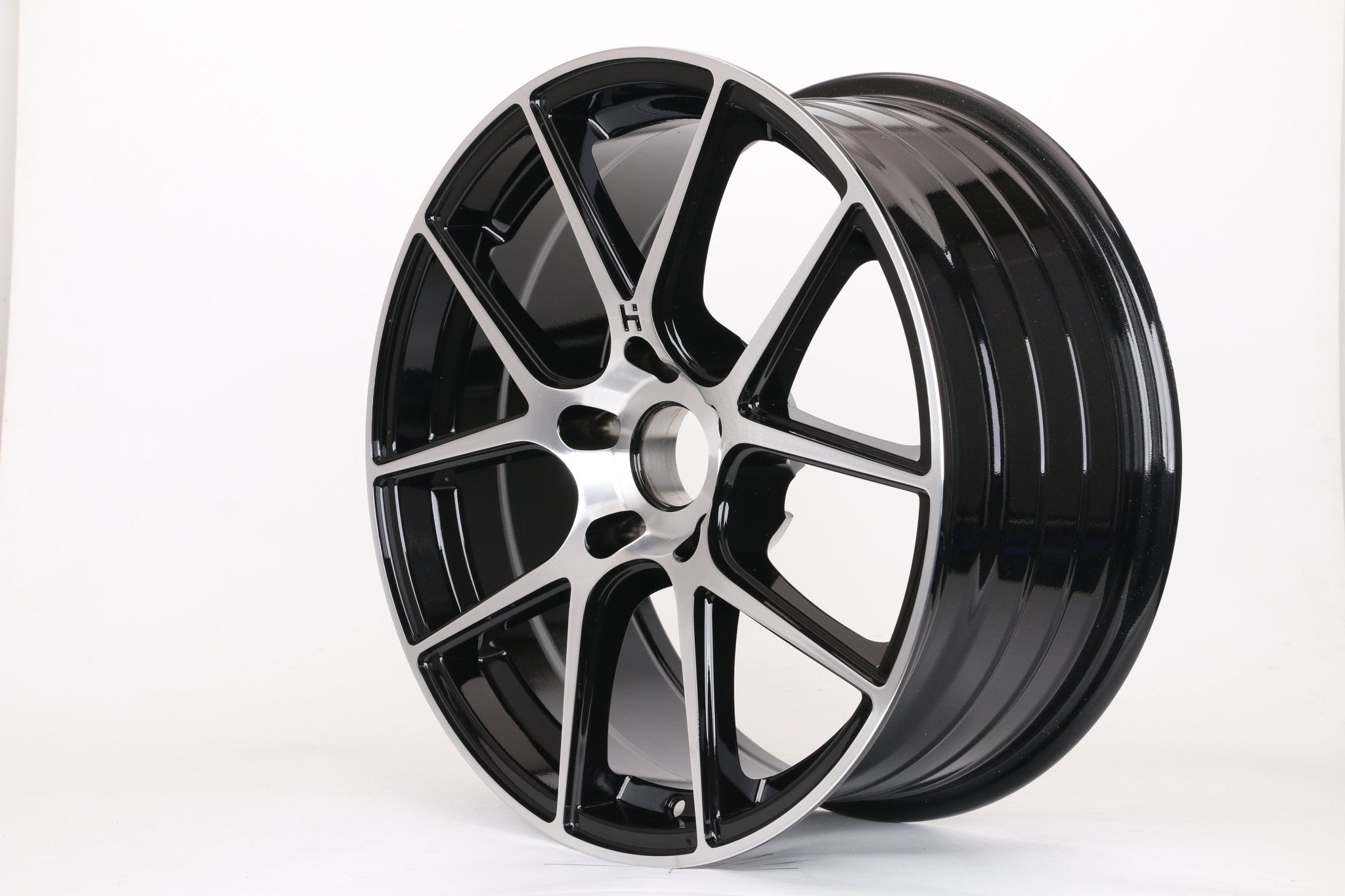 W1554 KB101 Black Machined Face 18x8.0 ET38 5x100 CB73.1 - Gun Hill Tire House (WTW - WHOLESALE TIRES & WHEELS)