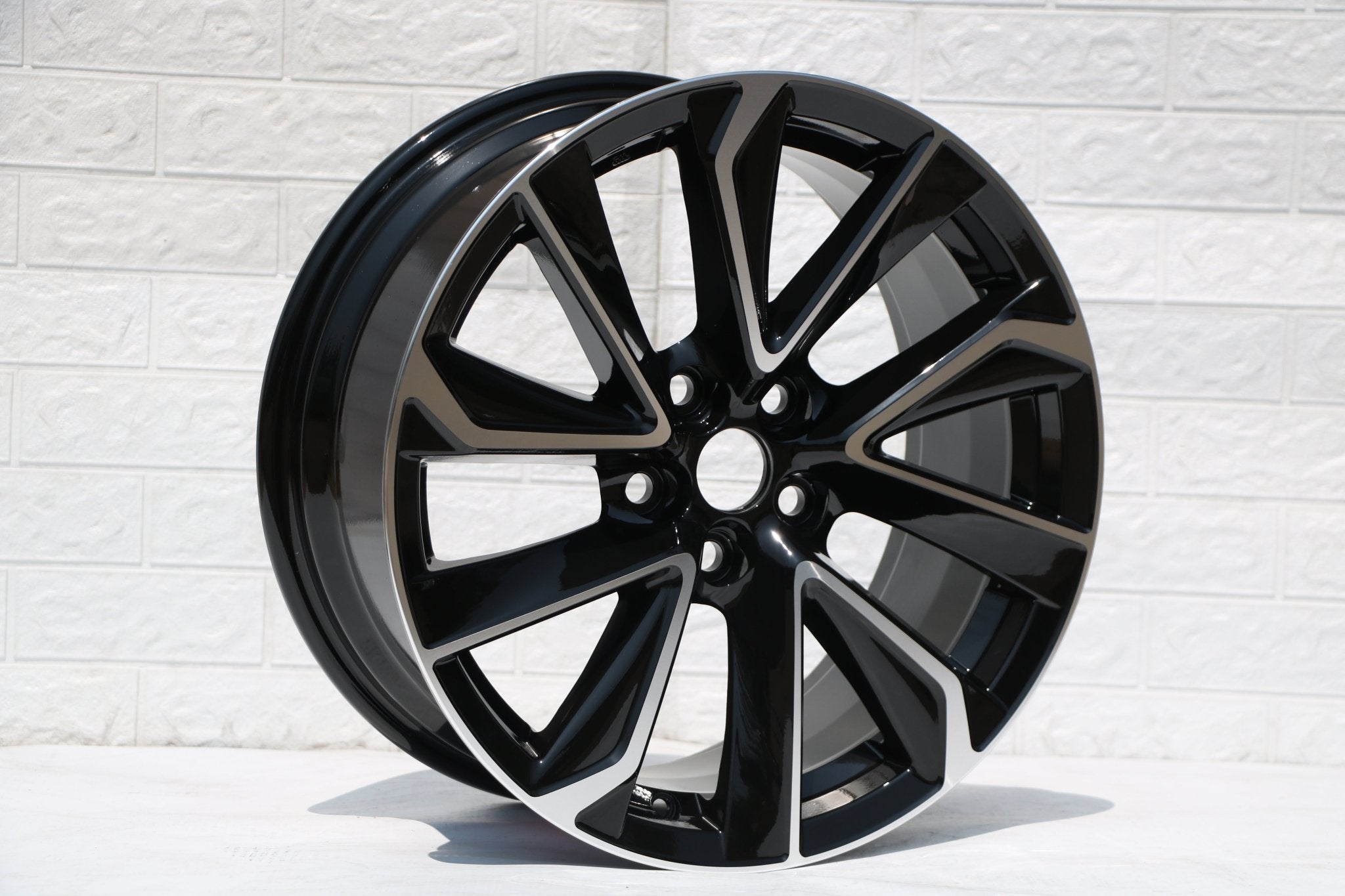W254 D2038 Black Machined Face 18x8.0 ET40 CB73.1 5x114.3 - Gun Hill Tire House (WTW - WHOLESALE TIRES & WHEELS)