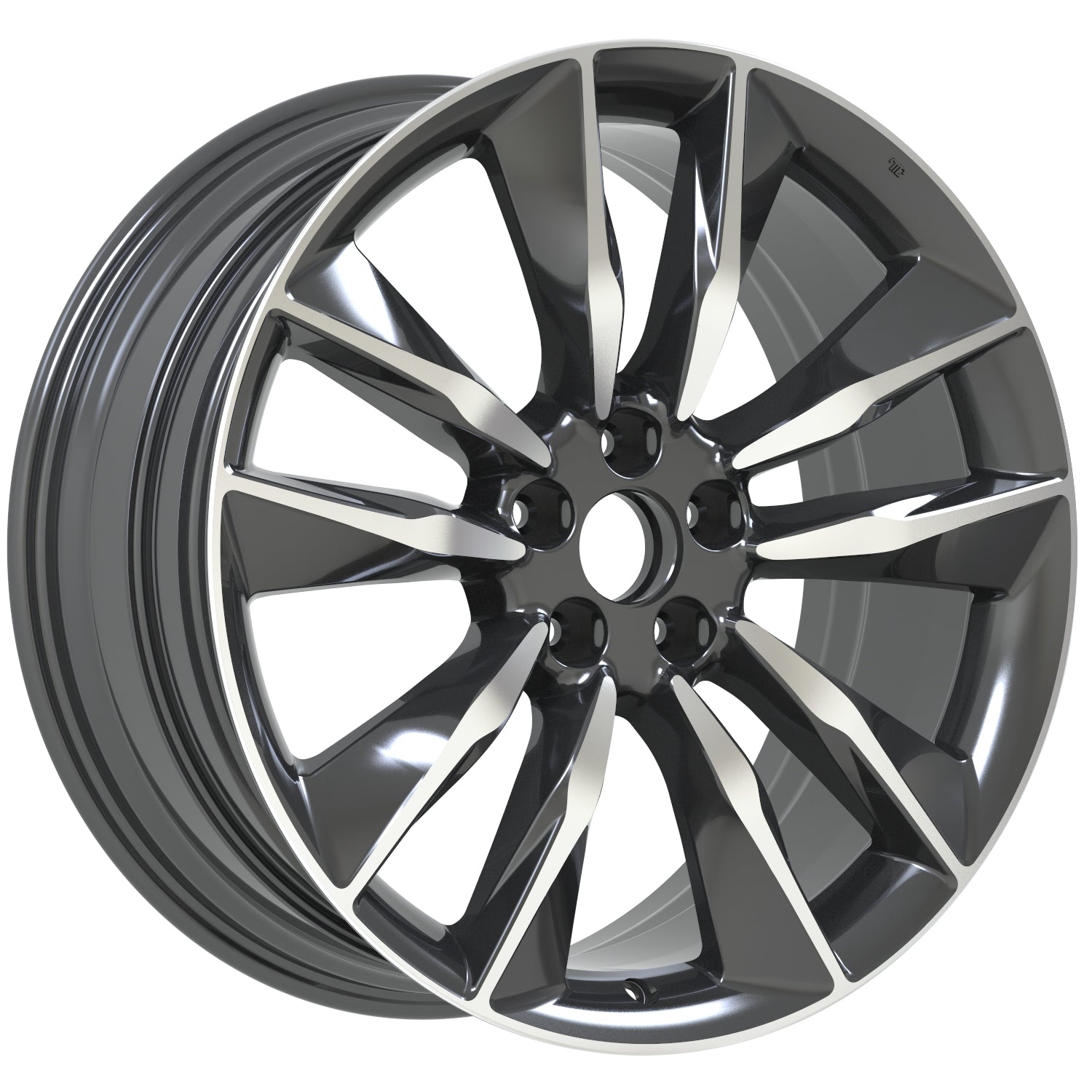 W400 D1922 Black Machined Face 21x9.5 ET55 5x120 CB72.56 - Gun Hill Tire House (WTW - WHOLESALE TIRES & WHEELS)