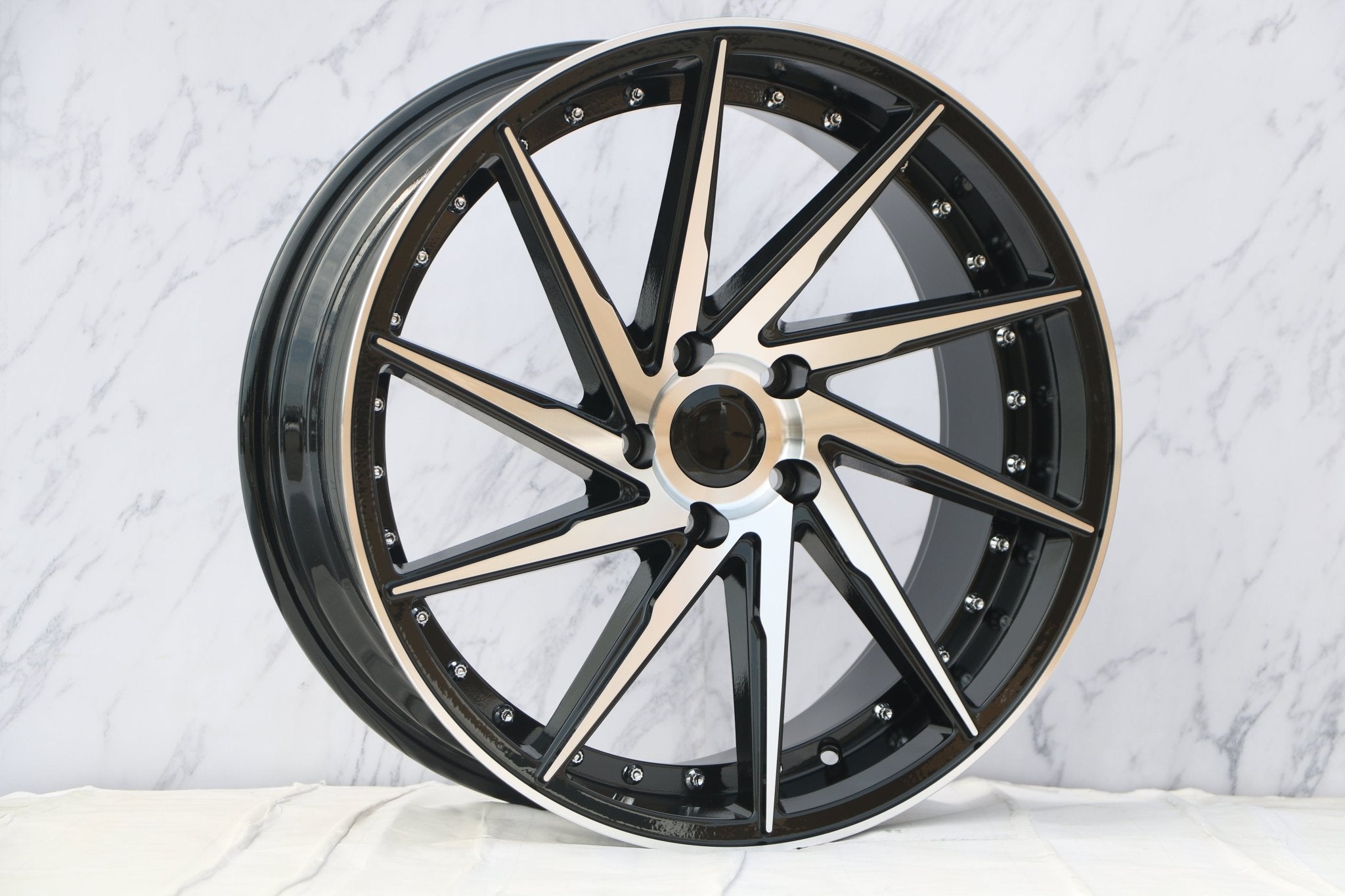 W511 1284A Black Machined Face 19*9.5 Et35 5x114.3 CB73.1 - Gun Hill Tire House (WTW - WHOLESALE TIRES & WHEELS)
