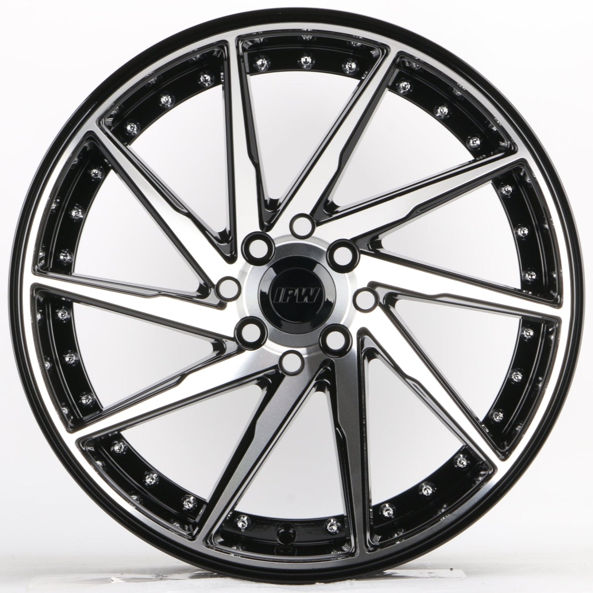 W511 1284A Black Machined Face 19*9.5 Et35 5x114.3 CB73.1 - Gun Hill Tire House (WTW - WHOLESALE TIRES & WHEELS)
