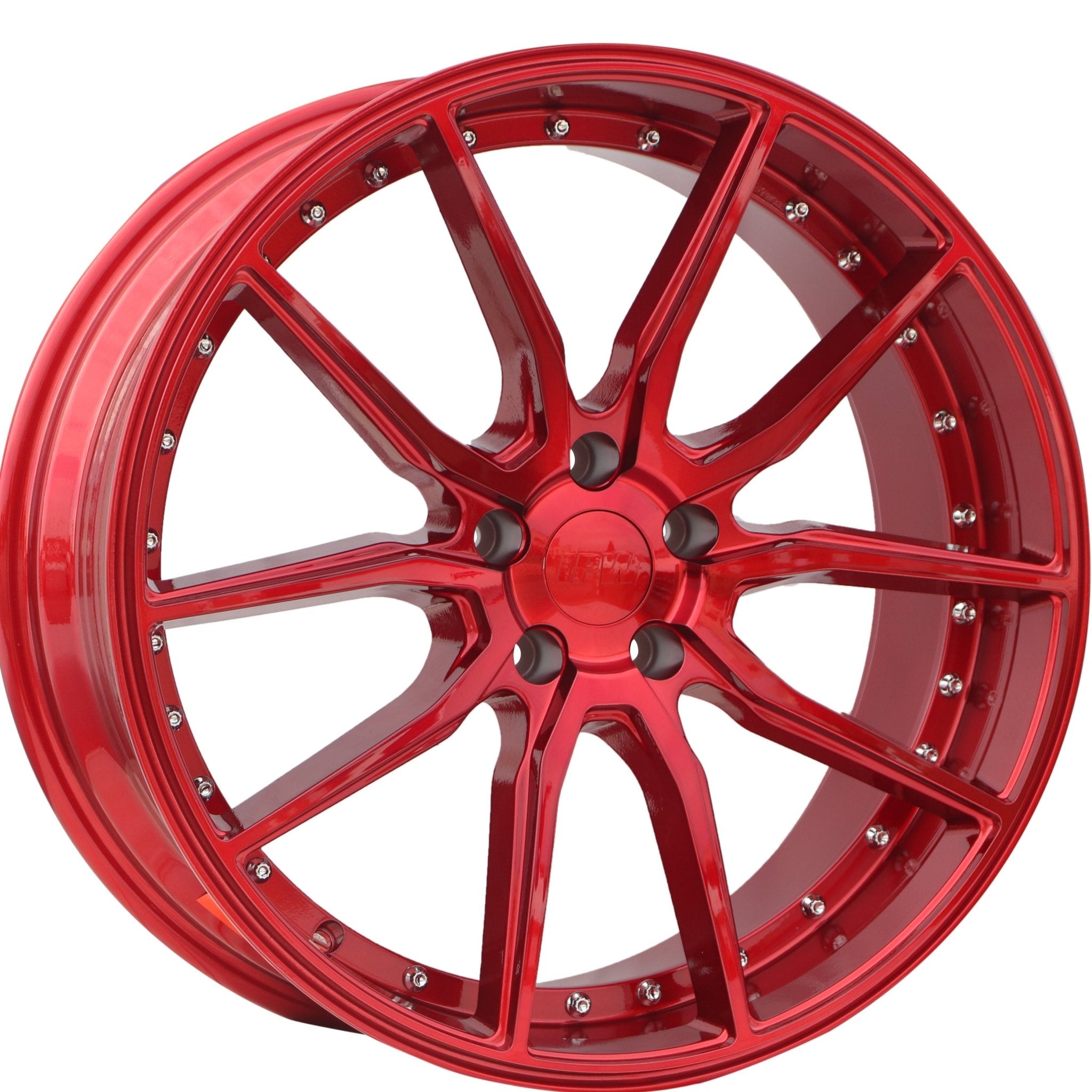 W512 Red with Silver Rivet 20*8.5 ET35 5x114.3 CB73.1 - Gun Hill Tire House (WTW - WHOLESALE TIRES & WHEELS)