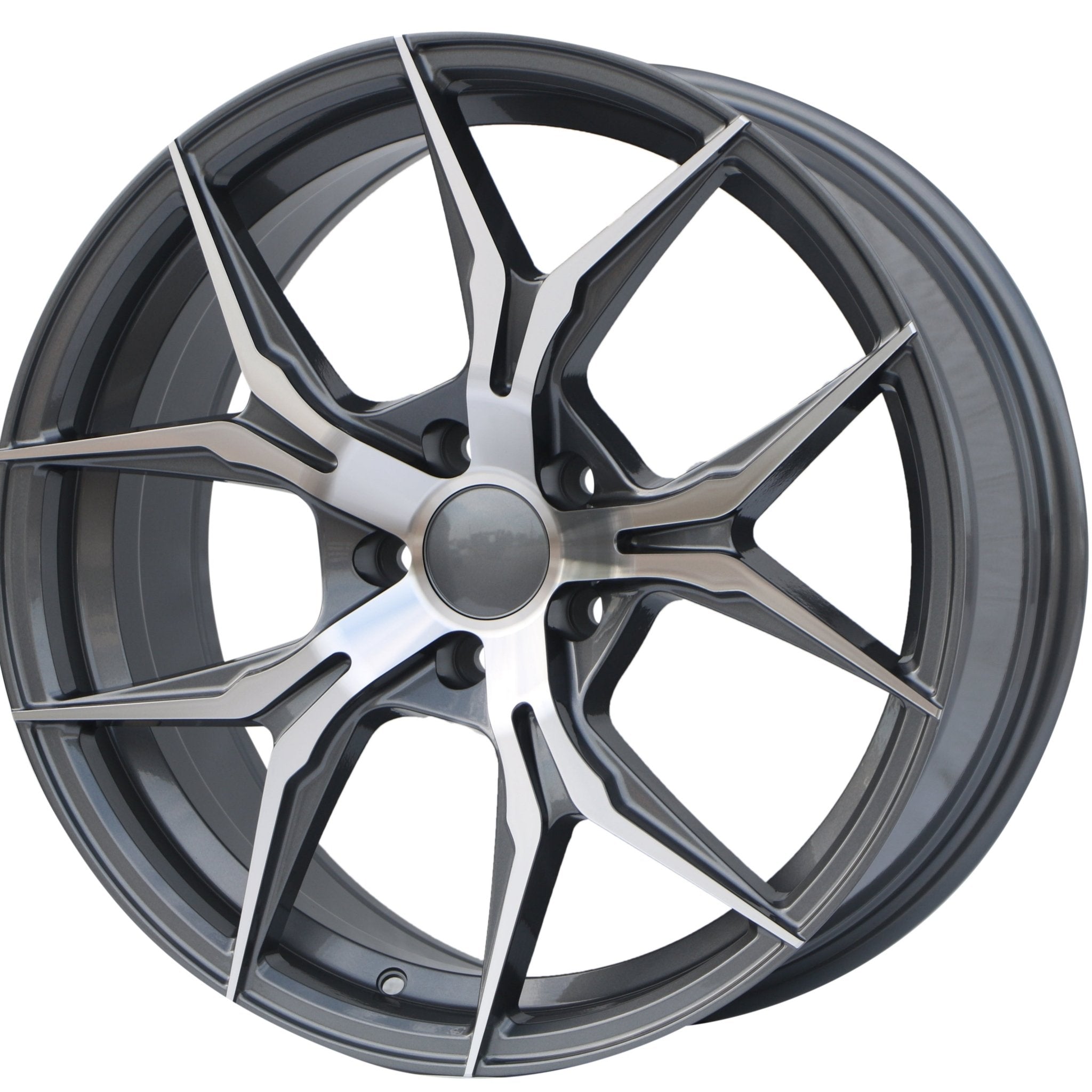 W531 1466 Gunmetal Machined Face 19x9.5 Et35 5x112/114.3 CB73.1 - Gun Hill Tire House (WTW - WHOLESALE TIRES & WHEELS)