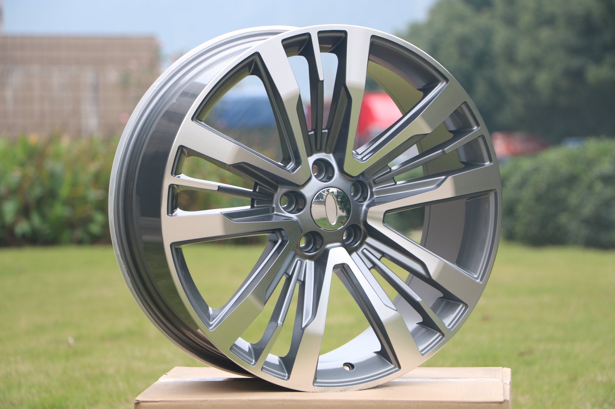 W592 Gunmetal Machined Face 20x8.5 ET44 5x114.3 CB63.4 - Gun Hill Tire House (WTW - WHOLESALE TIRES & WHEELS)