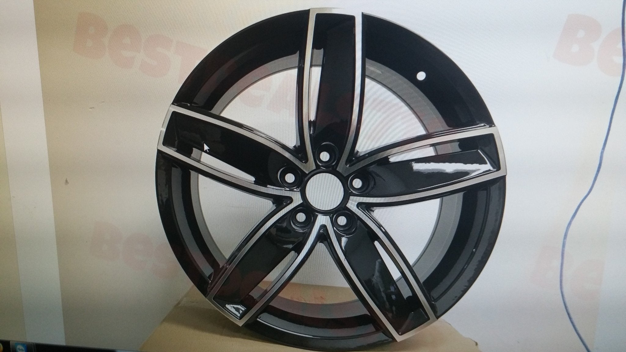 W609 681 Black Machined Face 17x7.5 ET45 5x112 CB57.1 - Gun Hill Tire House (WTW - WHOLESALE TIRES & WHEELS)