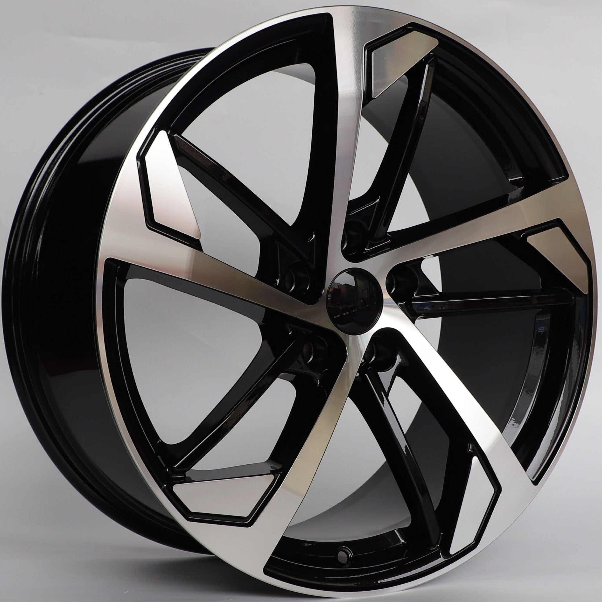 W614 1277 Black Machined Face 19x8.5 Et35 5x114.3 CB73.1 C030IPW - B - Gun Hill Tire House (WTW - WHOLESALE TIRES & WHEELS)
