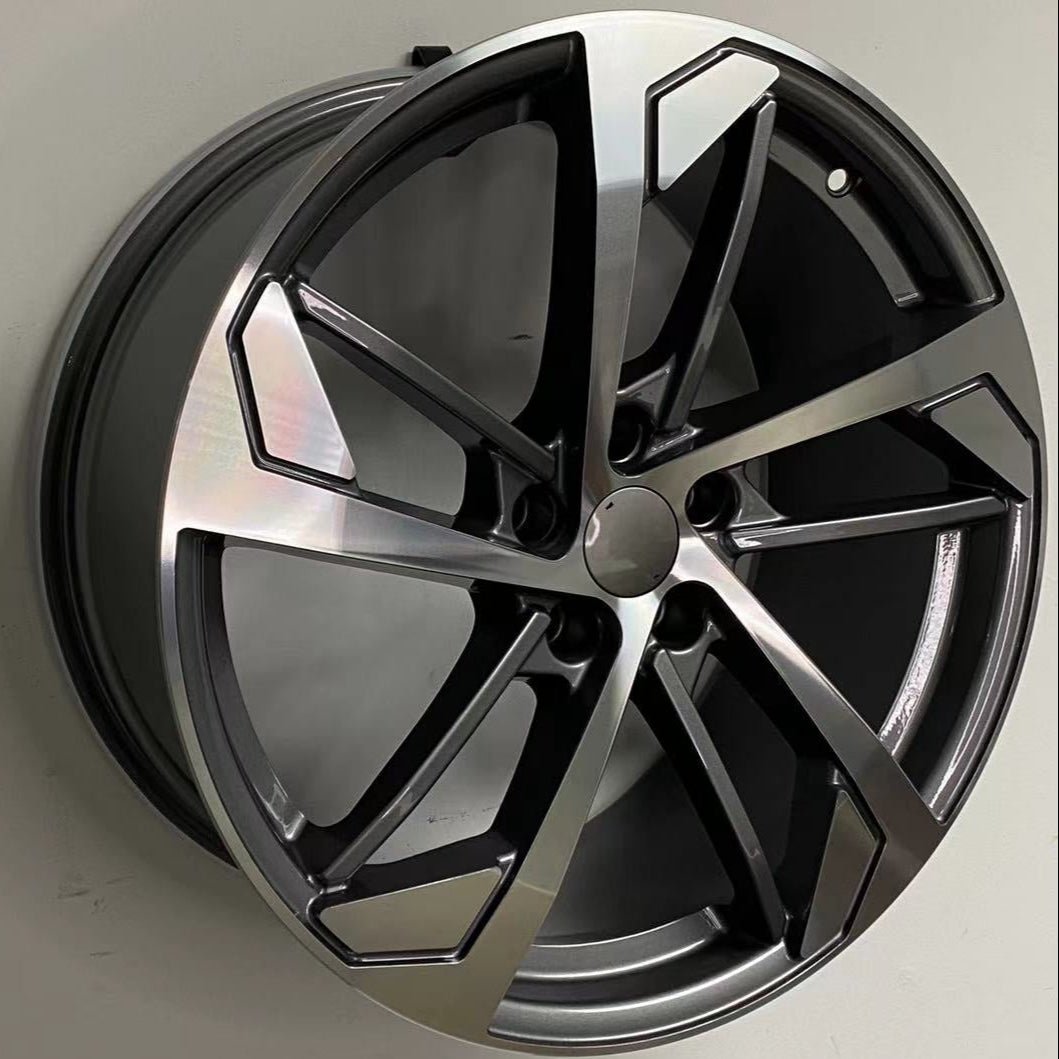 W614 1277 Gunmetal Machined 19x8.5 ET35 5x112 CB66.56 - Gun Hill Tire House (WTW - WHOLESALE TIRES & WHEELS)