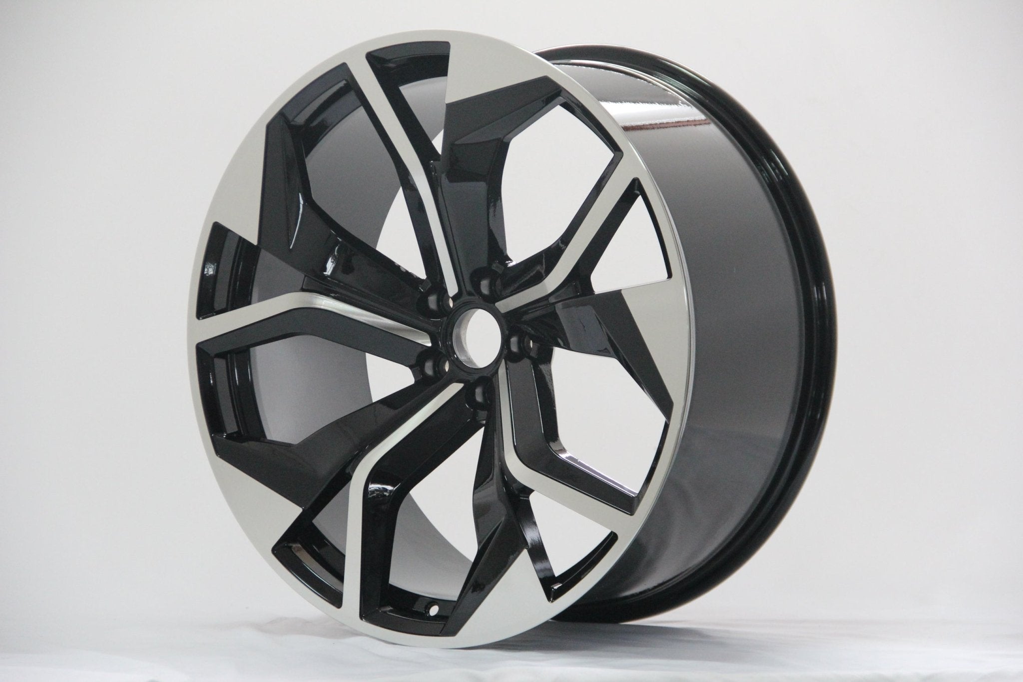 W616 IVF - 3059 Black Machined Face 22x9.5 ET30 5x112 CB66.5 - Gun Hill Tire House (WTW - WHOLESALE TIRES & WHEELS)