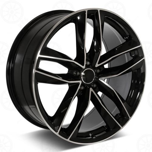 W627 1126 Black Machined Face 19x8.5 ET35 5x112 CB66.5 - Gun Hill Tire House (WTW - WHOLESALE TIRES & WHEELS)