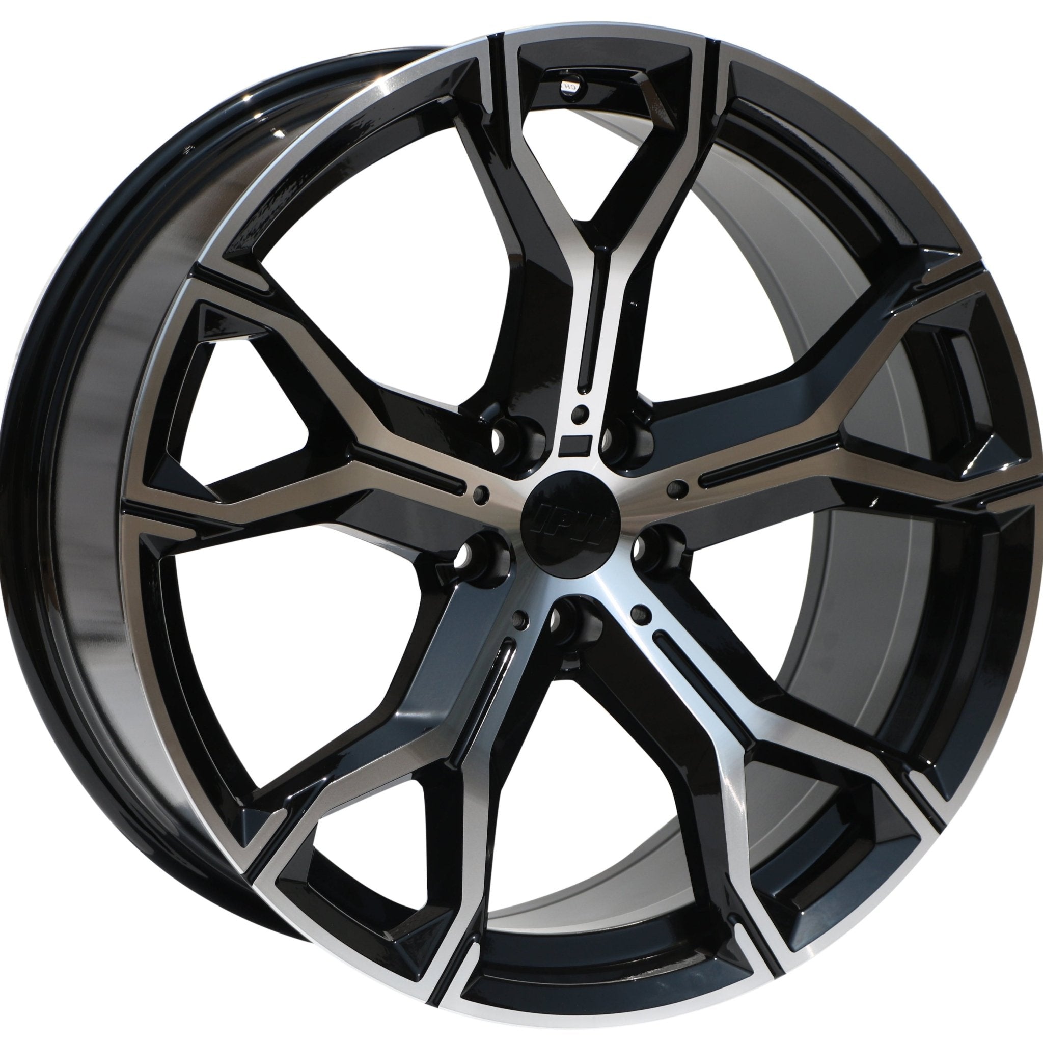 W702 D1538 Black Machined Face 22x9.5 ET37 5x120 CB74.1 - Gun Hill Tire House (WTW - WHOLESALE TIRES & WHEELS)