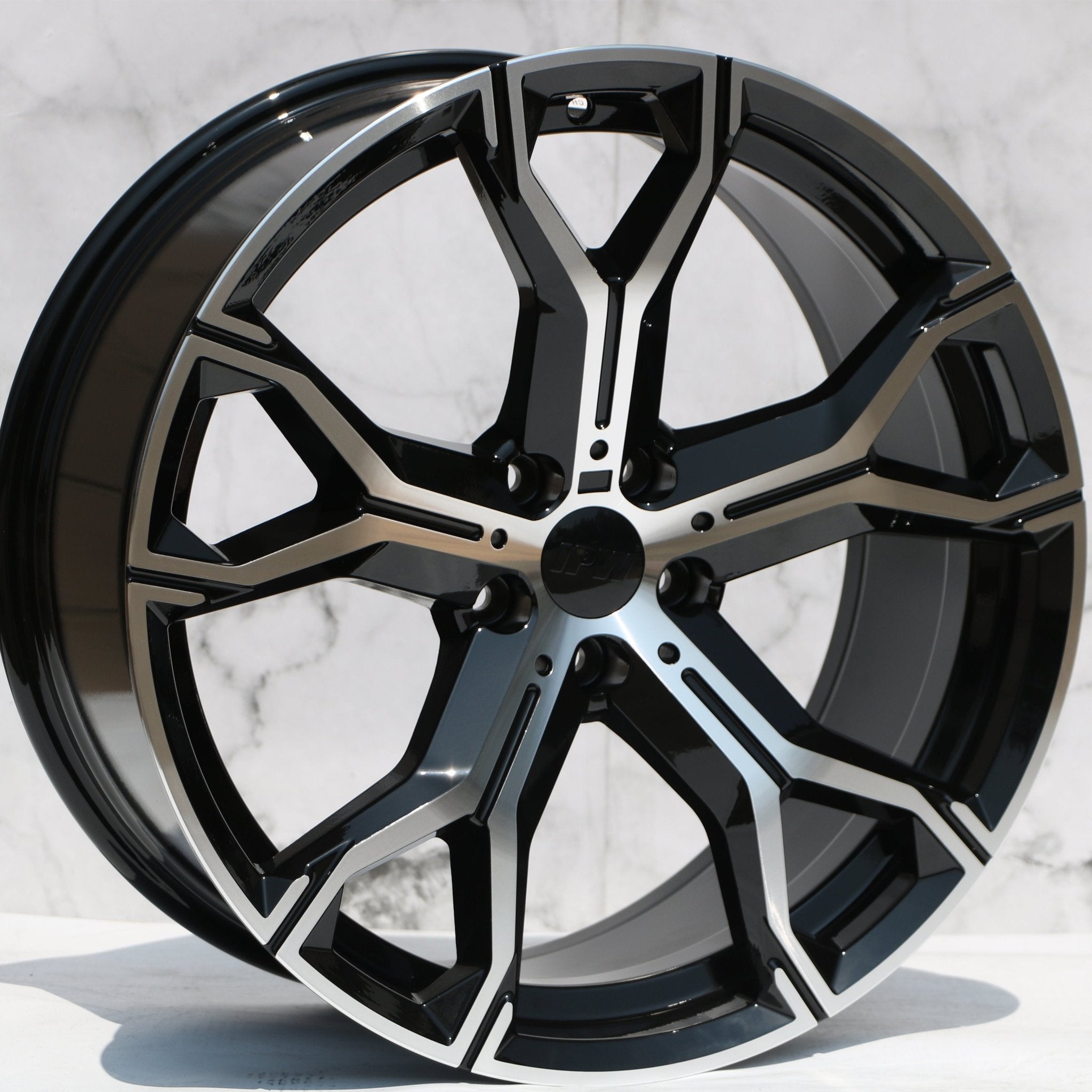 W702 Black Machined Face 20x9.0 ET37 5x120 CB74.1 - Gun Hill Tire House (WTW - WHOLESALE TIRES & WHEELS)