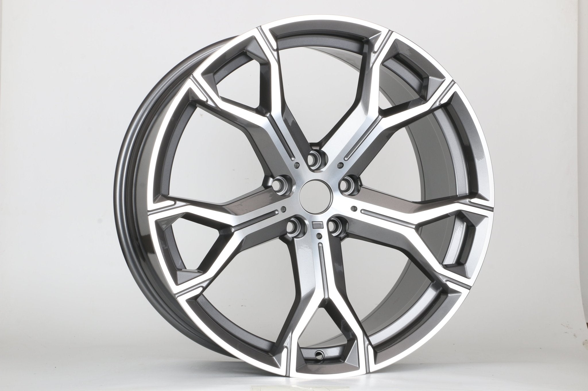 W702 D1538 Gunmetal Machined Face 20x9.0 ET37 5x120 CB74.1 Cap C1172 - Gun Hill Tire House (WTW - WHOLESALE TIRES & WHEELS)