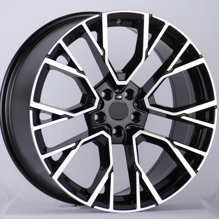W706 F3019 Black Machined Face 22x9.5 ET35 5x120 CB74.1 - Gun Hill Tire House (WTW - WHOLESALE TIRES & WHEELS)