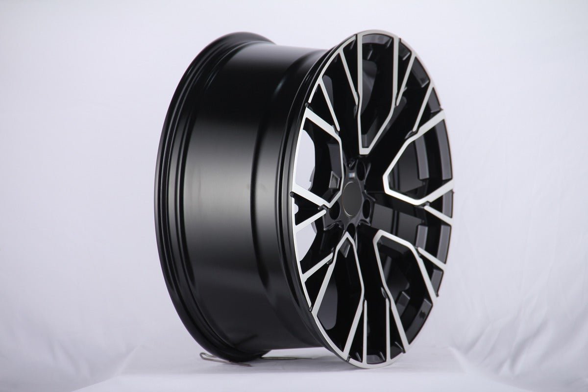 W706 F3019 Black Machined Face 22x9.5 ET35 5x120 CB74.1 - Gun Hill Tire House (WTW - WHOLESALE TIRES & WHEELS)