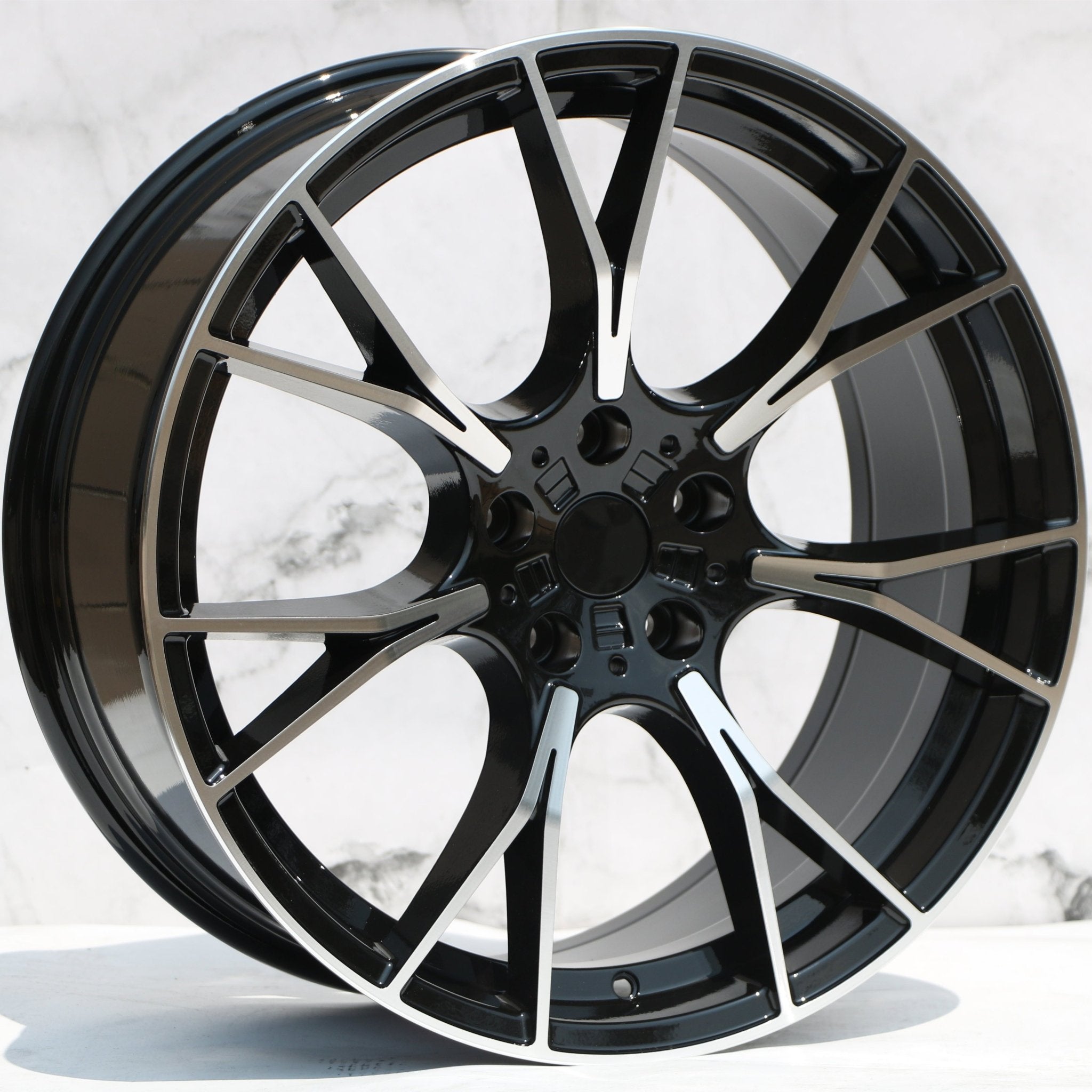 W712 1617 Black Machined Face 20x9.5 ET38 5x112 CB66.6 - Gun Hill Tire House (WTW - WHOLESALE TIRES & WHEELS)