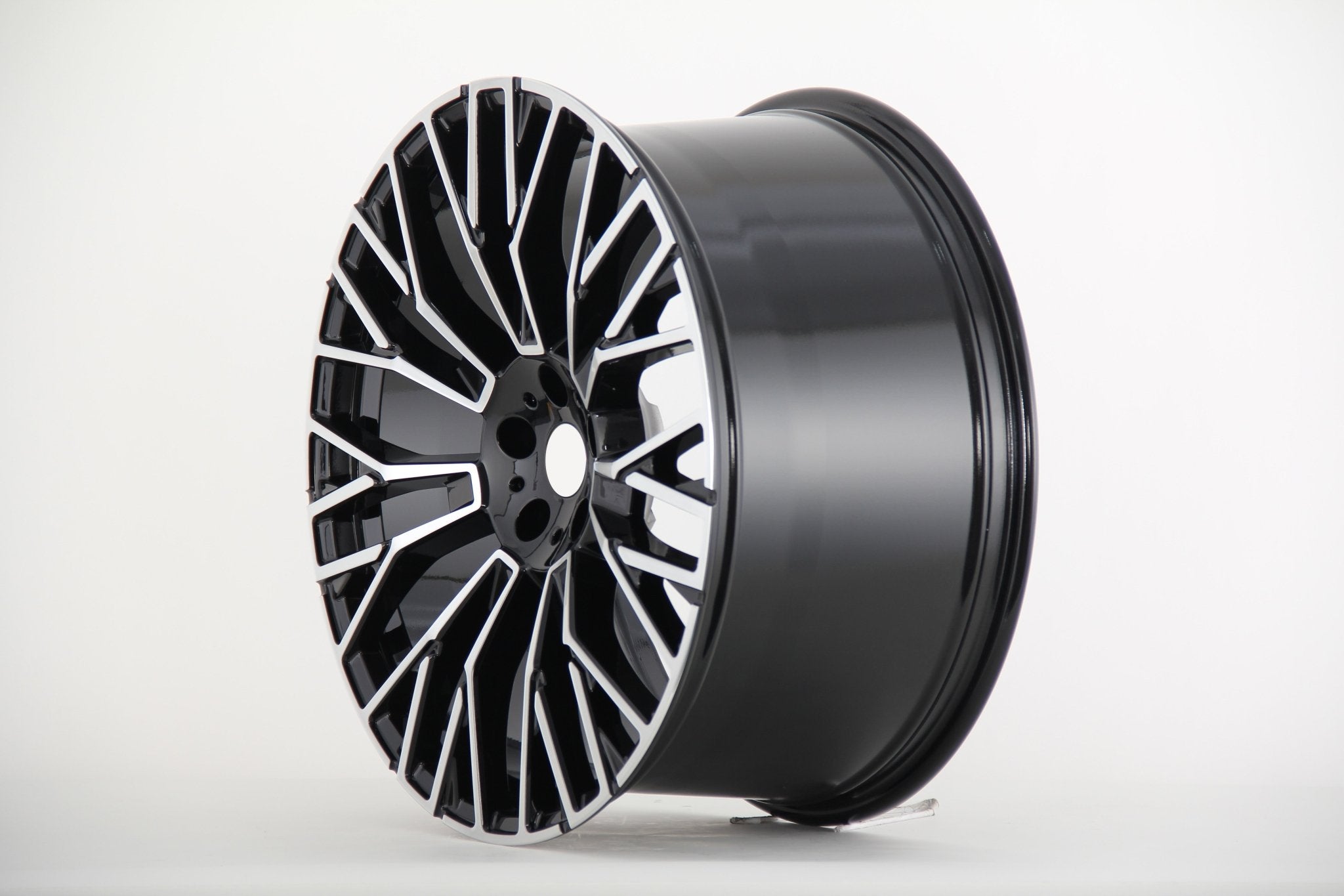 W721 F3038 Black Machined Face 22x9.5 ET37 5x120 CB74.1 - Gun Hill Tire House (WTW - WHOLESALE TIRES & WHEELS)