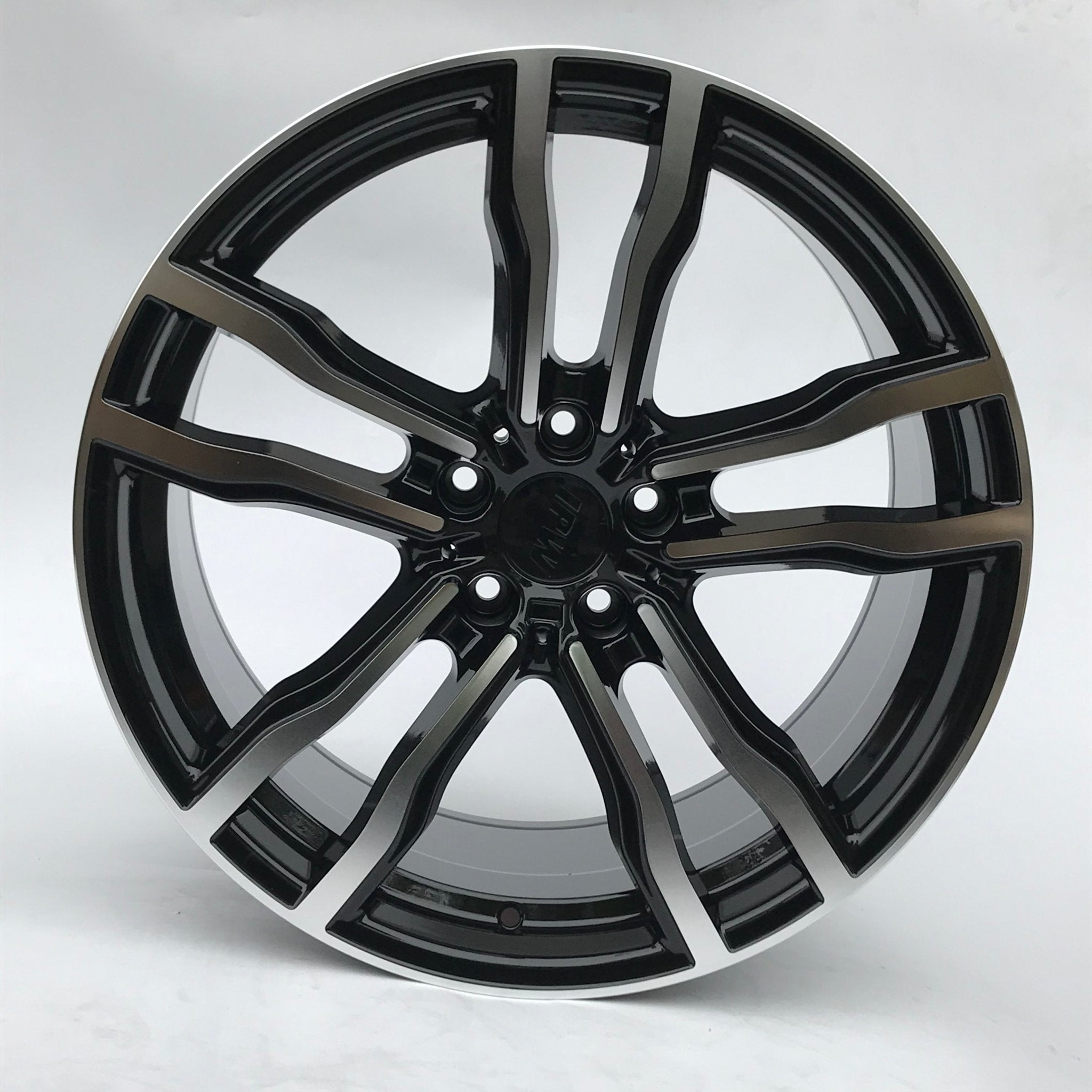 W732 1256 Black Machined Face 22x10.0 ET40 5x120 CB74.1 Cap C - 956 Logo Size 67.7MM - Gun Hill Tire House (WTW - WHOLESALE TIRES & WHEELS)