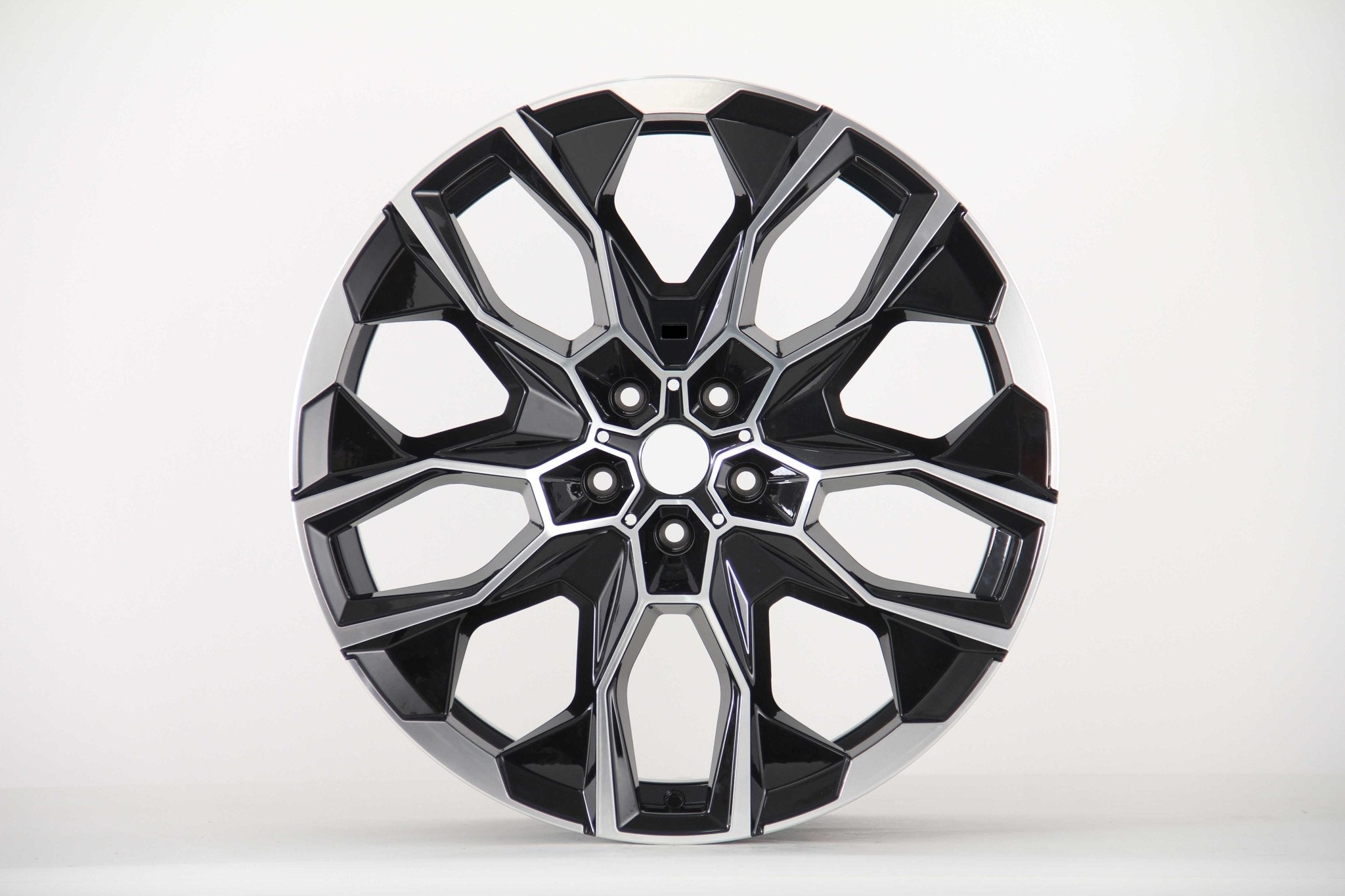 W746 IVF - 3151 Black Machined Face 22x10.5 ET43 5x120 CB74.1 - Gun Hill Tire House (WTW - WHOLESALE TIRES & WHEELS)