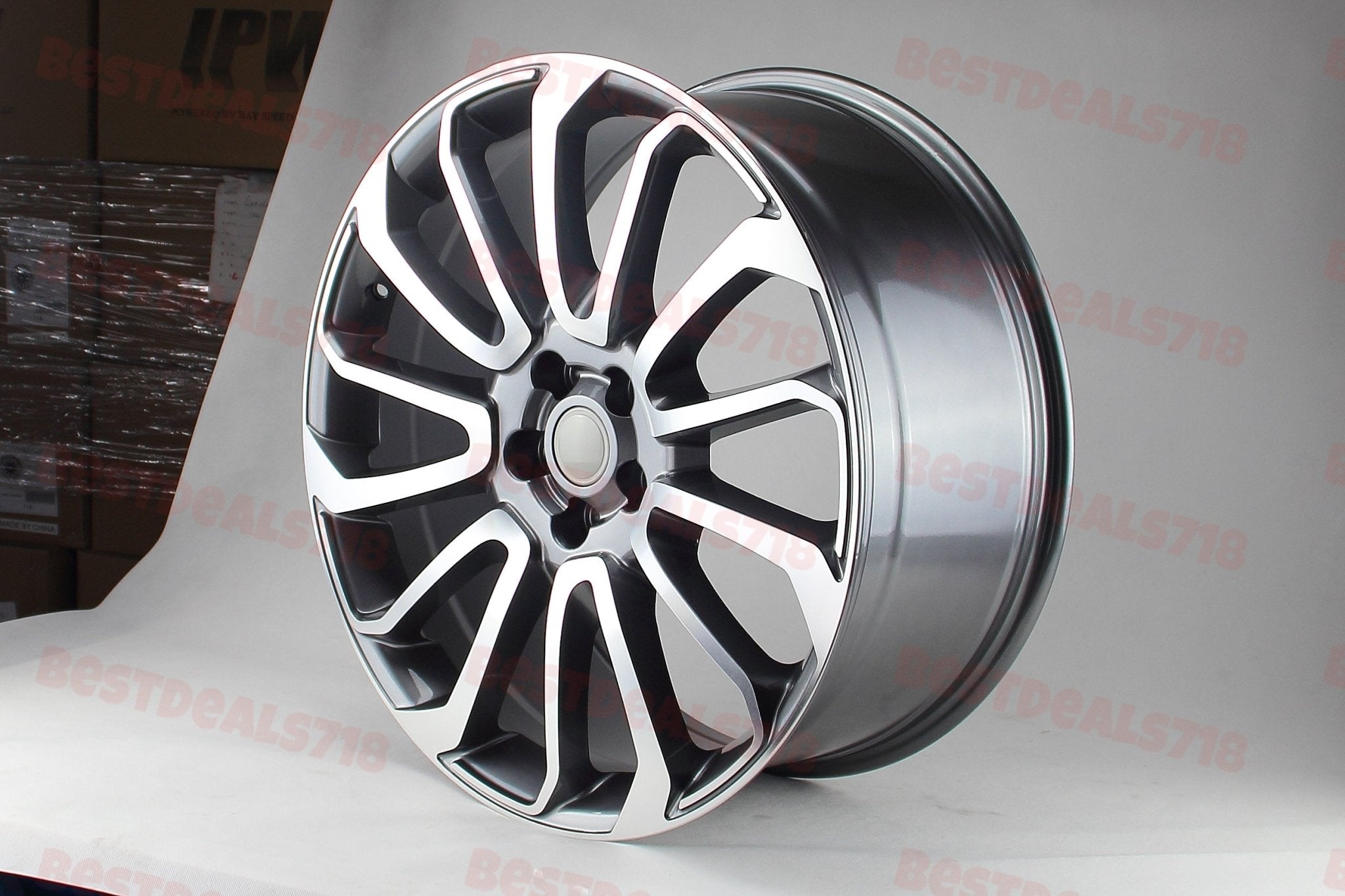 W795 Gunmetal Machined Face 20*9.5 ET45 5*120 CB72.6 - Gun Hill Tire House (WTW - WHOLESALE TIRES & WHEELS)