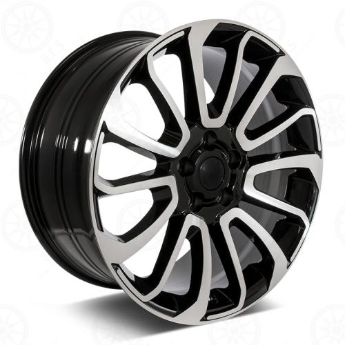 W795 Black Machined Face 22x9.5 ET45 5x120 CB72.6 D959 - Gun Hill Tire House (WTW - WHOLESALE TIRES & WHEELS)