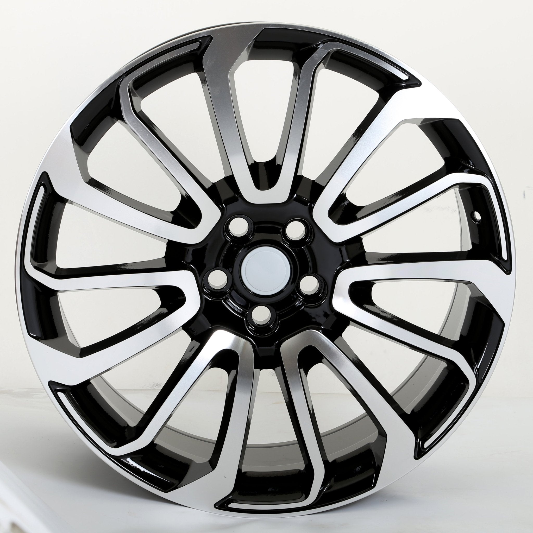 W795 Black Machined Face 22x9.5 ET45 5x120 CB72.6 D959 - Gun Hill Tire House (WTW - WHOLESALE TIRES & WHEELS)