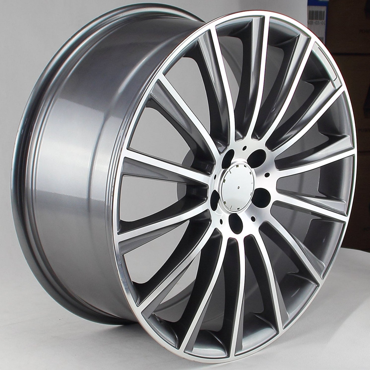 W813 Gunmetal Machined Face 22x10.0 ET45 5x112 CB66.6 - Gun Hill Tire House (WTW - WHOLESALE TIRES & WHEELS)