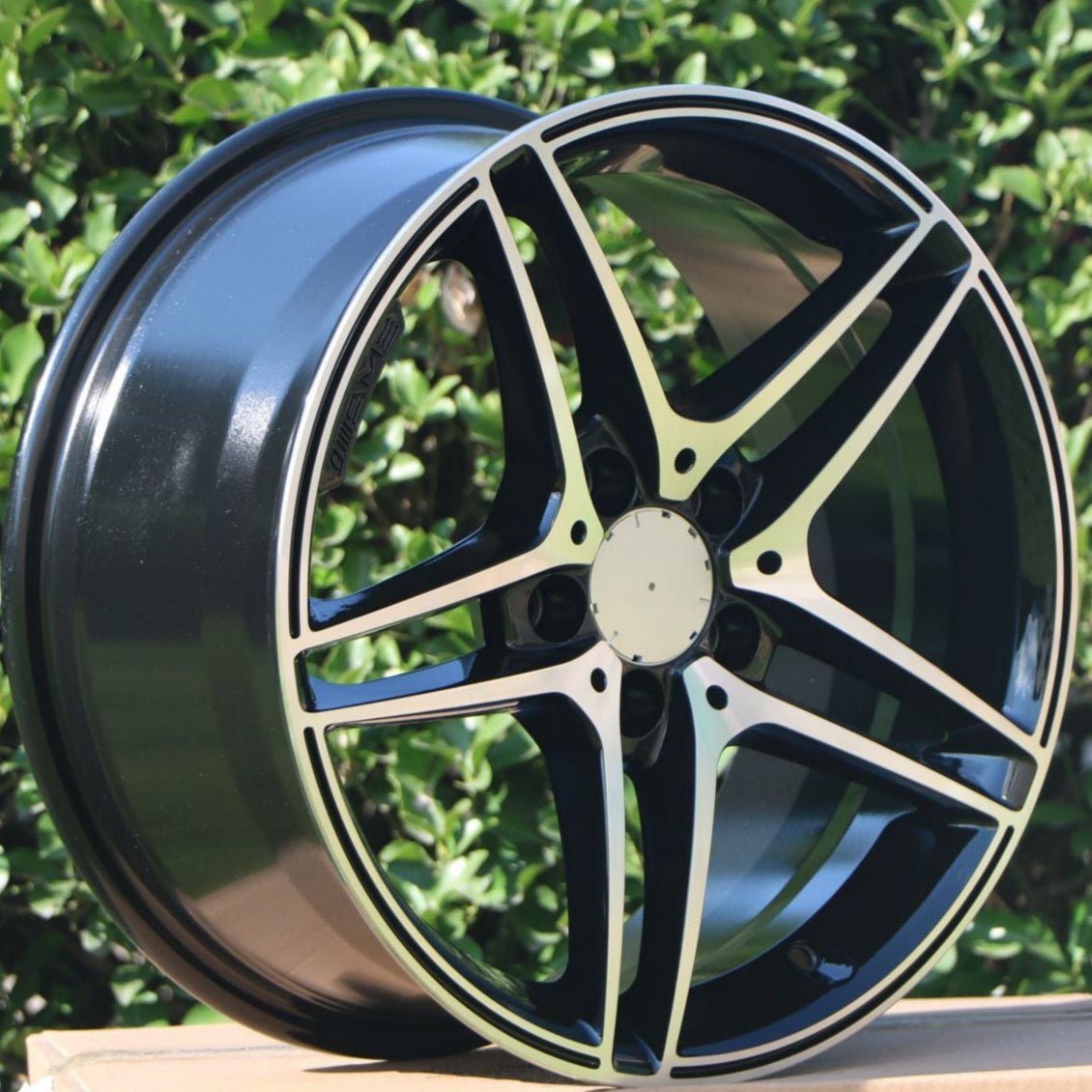 W828 Black Machined Face 18*9.5 ET35 5*112 CB66.6 - Gun Hill Tire House (WTW - WHOLESALE TIRES & WHEELS)