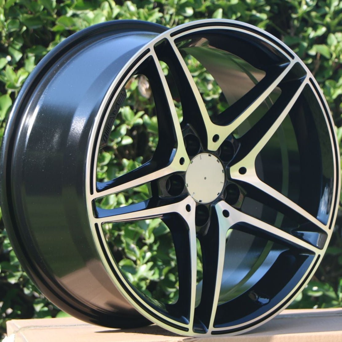 W828 Black Machined Face 19*8.5 ET35 5*112 CB66.6 - Gun Hill Tire House (WTW - WHOLESALE TIRES & WHEELS)