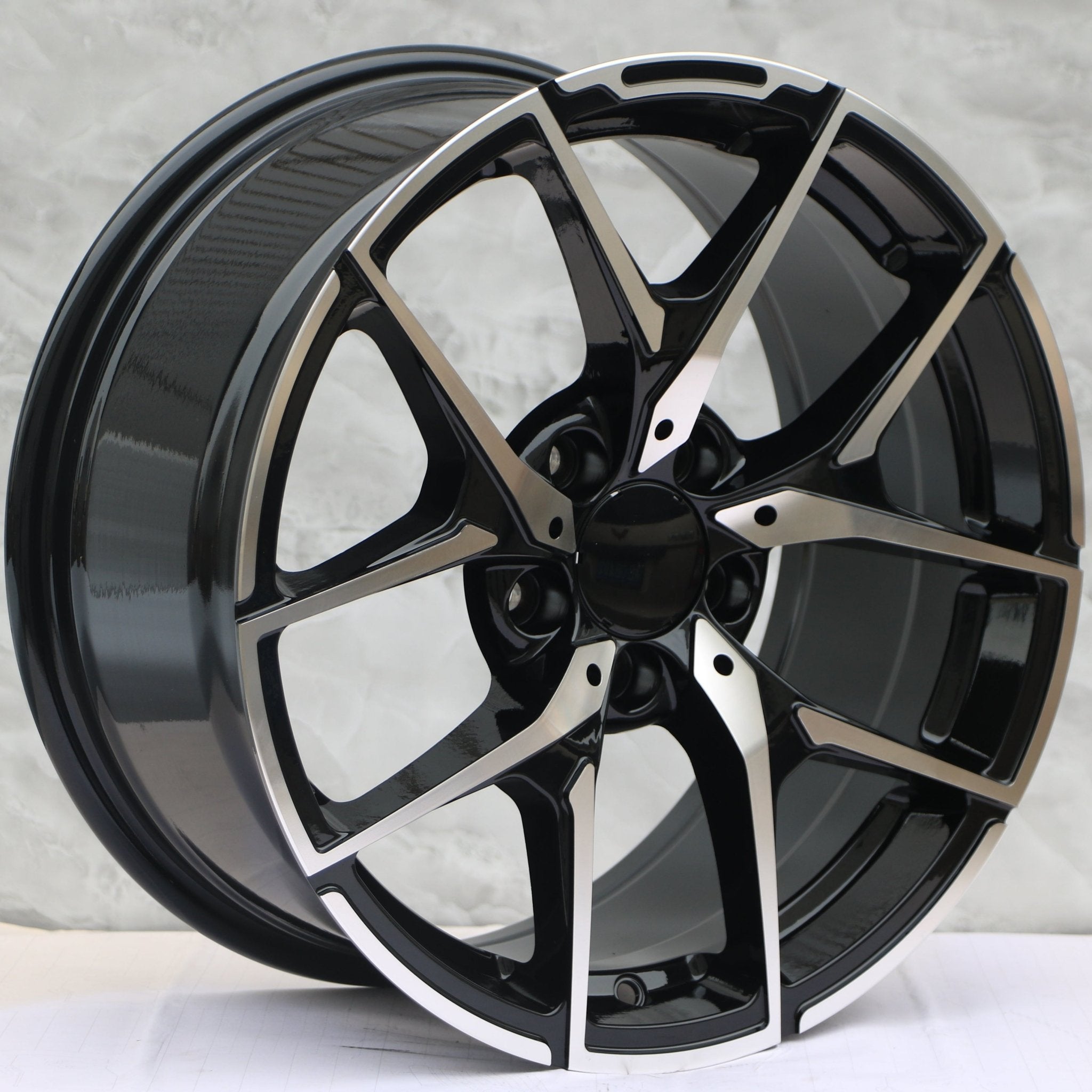 W838 Black Machined Face 20x9.5 ET45 5x112 CB66.6 - Gun Hill Tire House (WTW - WHOLESALE TIRES & WHEELS)