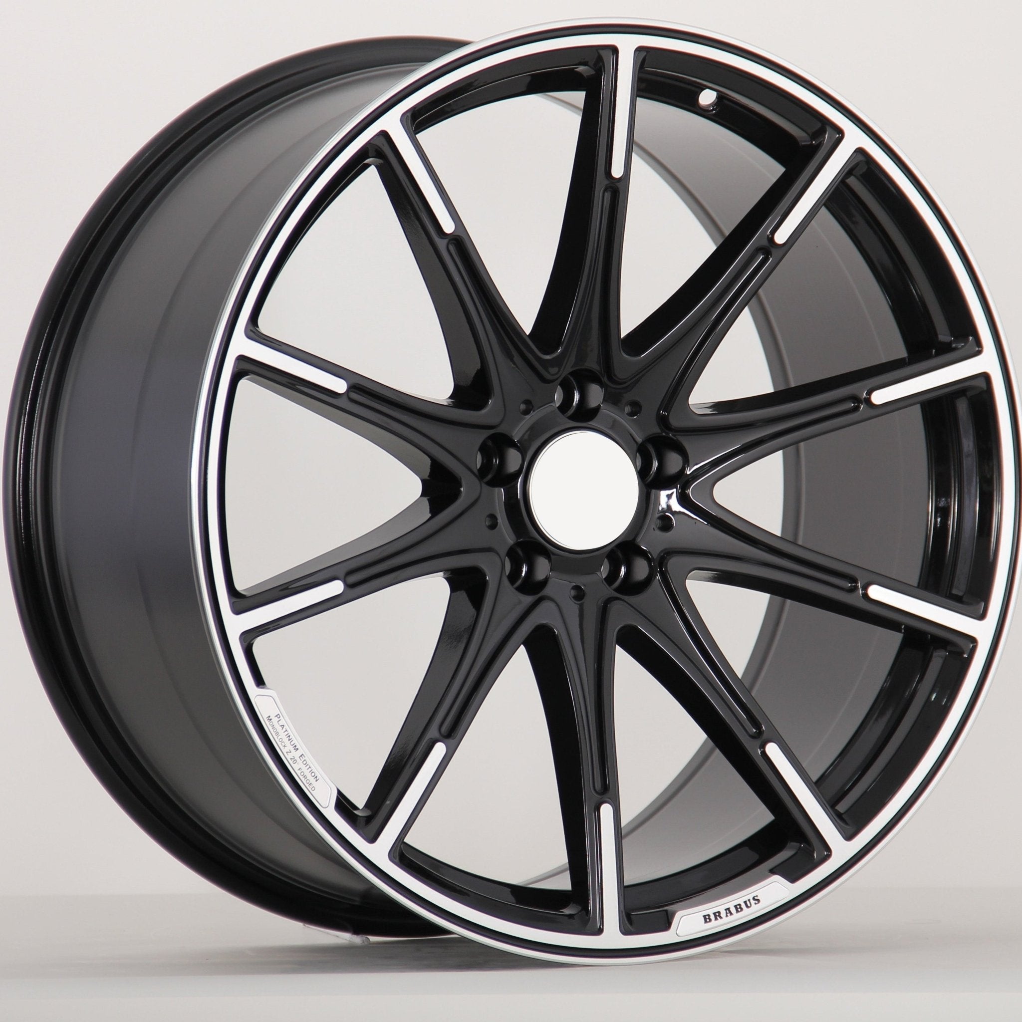 W846 8124 Black Machined Face 20x9.5 ET42 5x112 CB66.6 - Gun Hill Tire House (WTW - WHOLESALE TIRES & WHEELS)