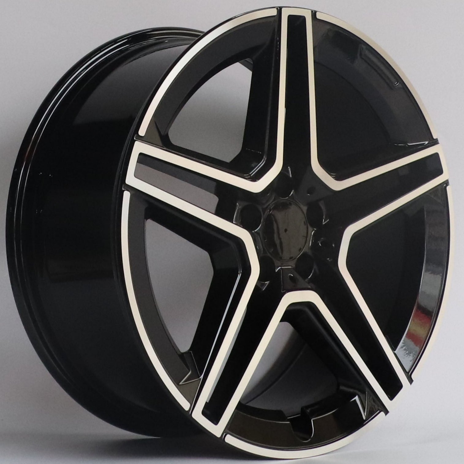 W847 D1694 Black Machined Face 20x9.5 ET35 5.x112 CB66.6 - Gun Hill Tire House (WTW - WHOLESALE TIRES & WHEELS)