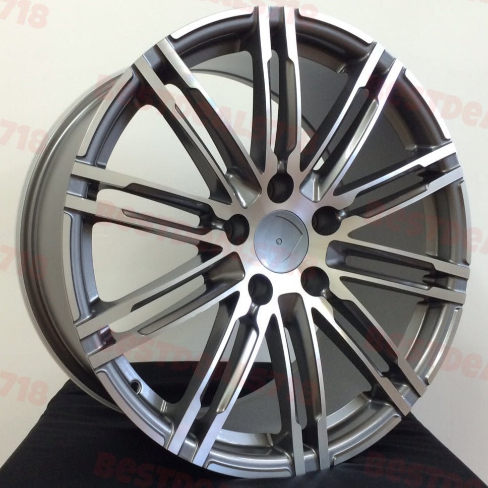 W858 862 Gunmetal Machined Face 21x10 ET60 5x130 CB71.56 - Gun Hill Tire House (WTW - WHOLESALE TIRES & WHEELS)
