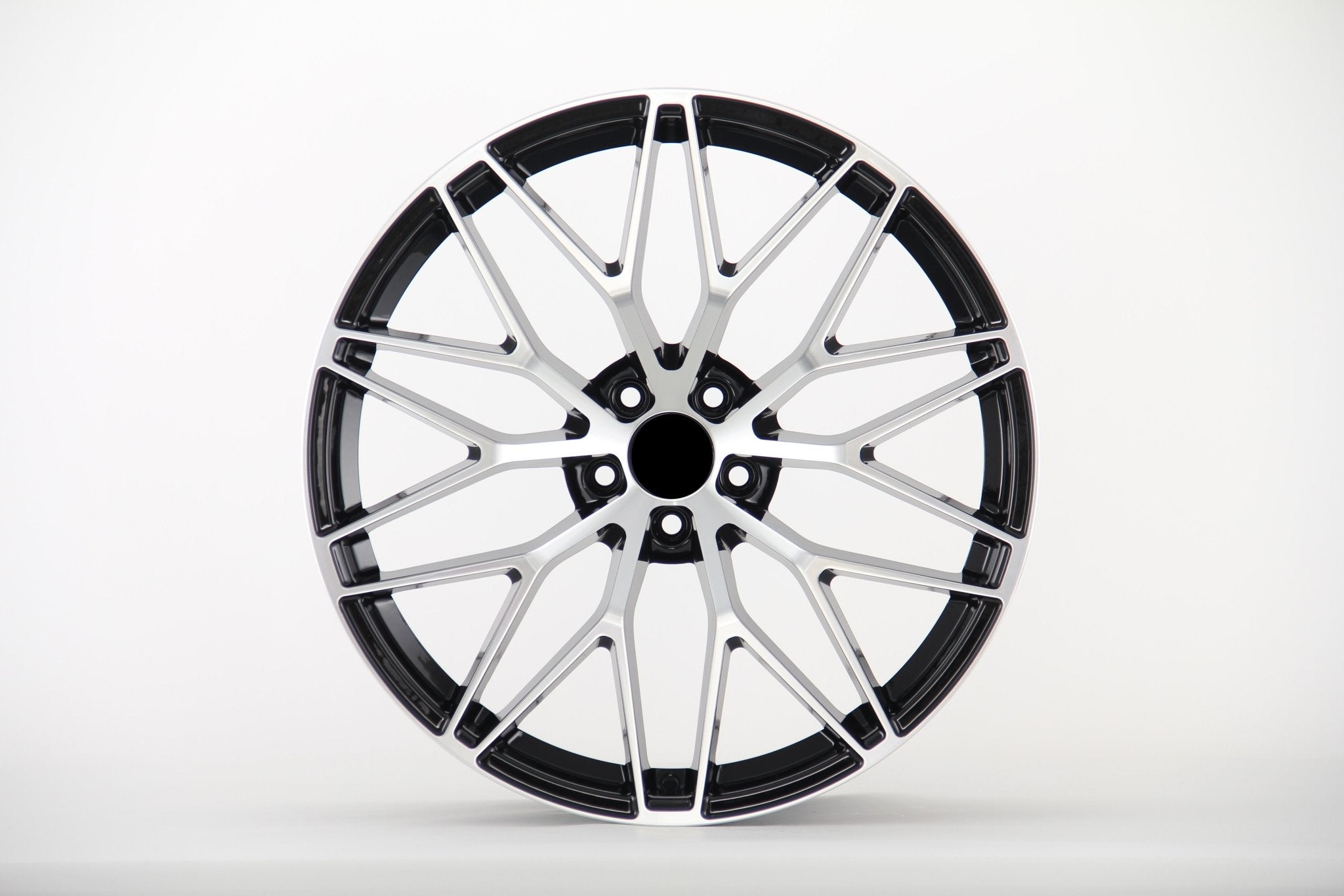 W864 874 Black Machined Face 21x9.5 ET26 5x112 CB66.45 - Gun Hill Tire House (WTW - WHOLESALE TIRES & WHEELS)