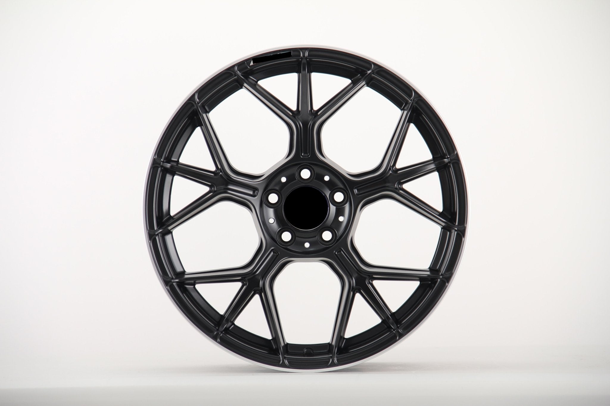 W871 8129 Satin Black Machined Lip 19x9.0 ET42 5x112 CB66.6 - Gun Hill Tire House (WTW - WHOLESALE TIRES & WHEELS)