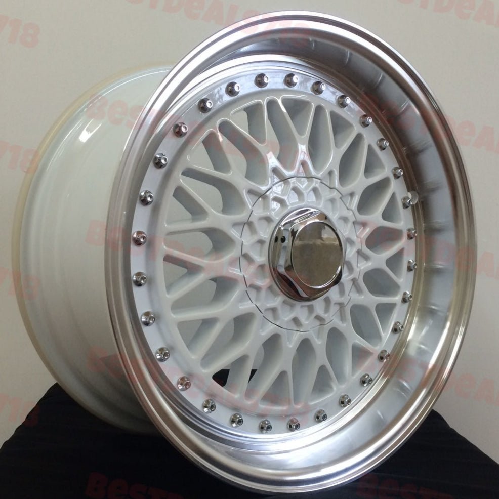 W881 479 White Machined Lip 17x7.5 ET35 5x100/112/114.3 CB73.1 - Gun Hill Tire House (WTW - WHOLESALE TIRES & WHEELS)