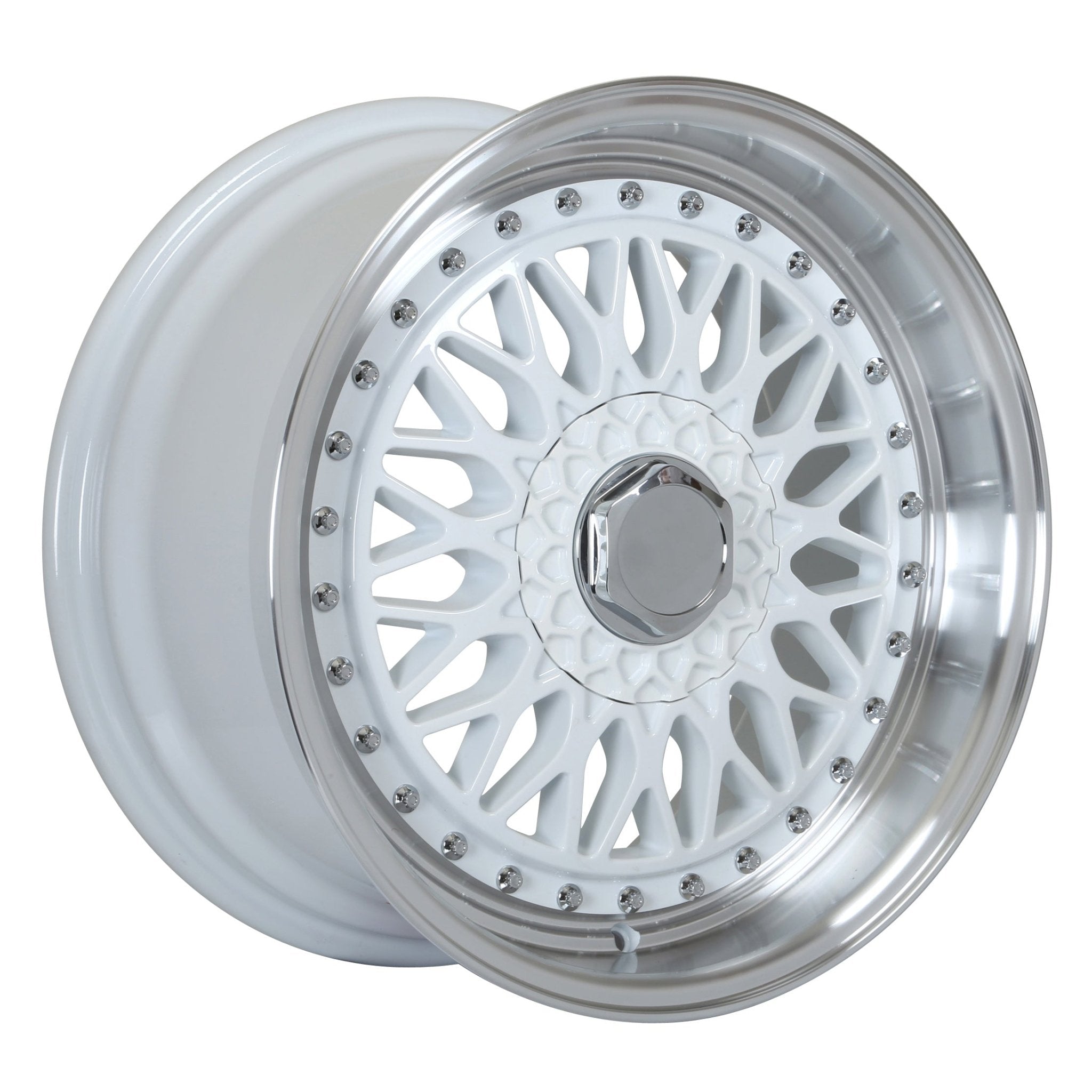 W881 /W885 White Machined Lip 22x9.0 ET30 5x120/114.3 CB73.1 - Gun Hill Tire House (WTW - WHOLESALE TIRES & WHEELS)