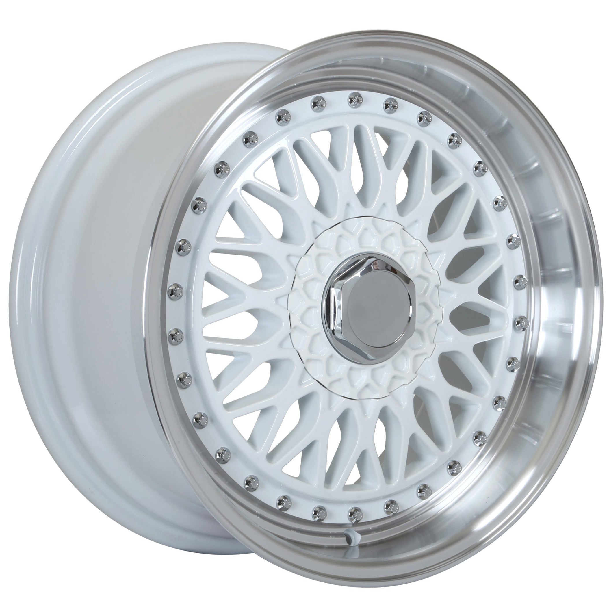 W881 /W885 White Machined Lip 22x9.0 ET30 5x120/114.3 CB73.1 - Gun Hill Tire House (WTW - WHOLESALE TIRES & WHEELS)