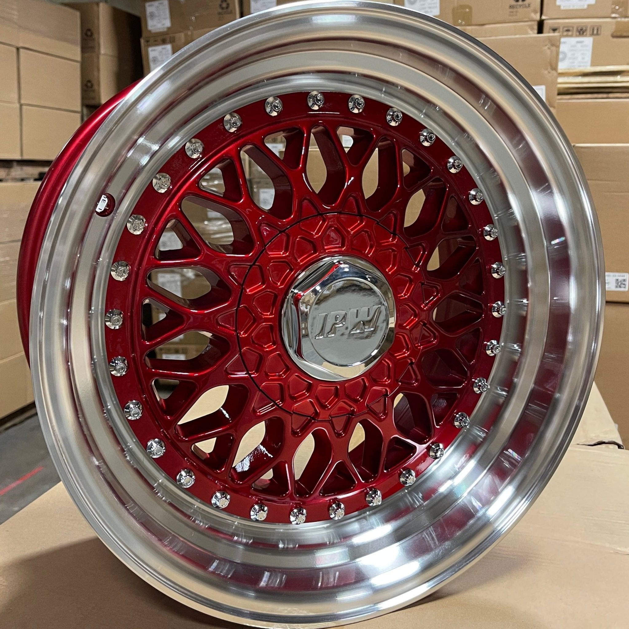 W883 479 Red Machined Lip 20x8.5 ET35 5x112/114.3/120 CB73.1 - Gun Hill Tire House (WTW - WHOLESALE TIRES & WHEELS)