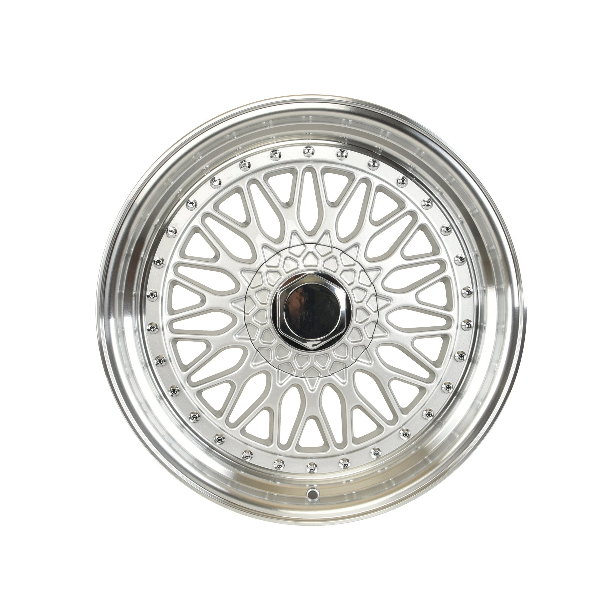 W883 Silver Machined Lip Silver Rivet 18x8.0 ET35 4x100/114.3 CB73.1 - Gun Hill Tire House (WTW - WHOLESALE TIRES & WHEELS)